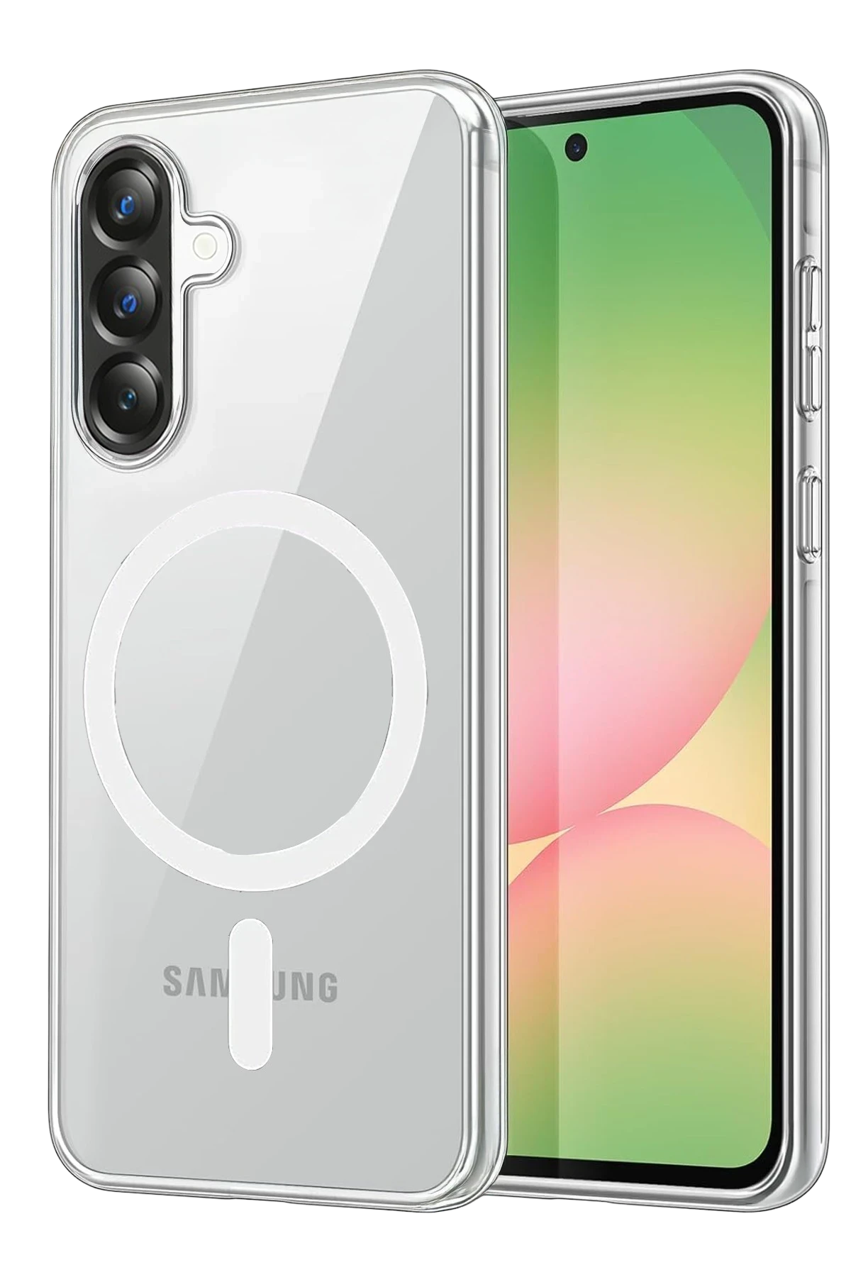 nebaktın Samsung Galaxy A27 5G Combo Sert Şeffaf Magsafe Kapak - Şeffaf 1