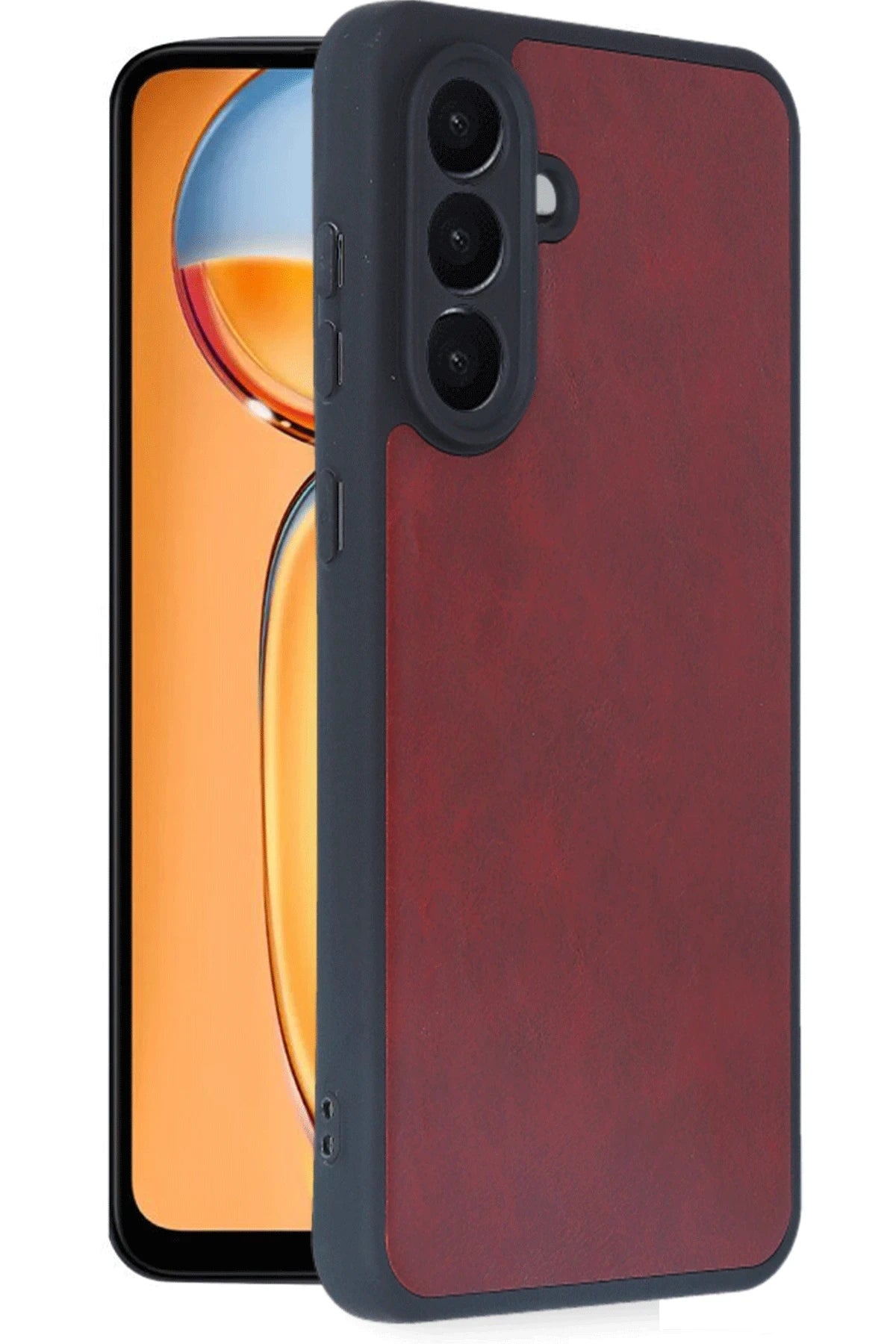 nebaktın Samsung Galaxy A36 Kılıf Aras Deri Kapak - Bordo 1