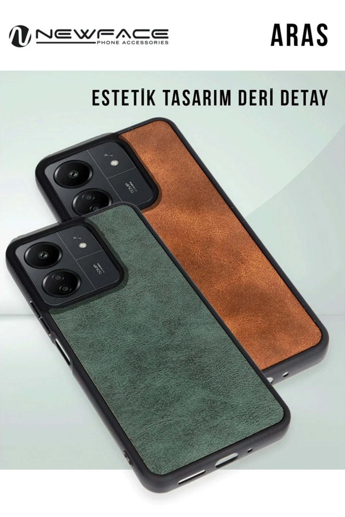 nebaktın Samsung Galaxy A36 Kılıf Aras Deri Kapak - Kırmızı 3