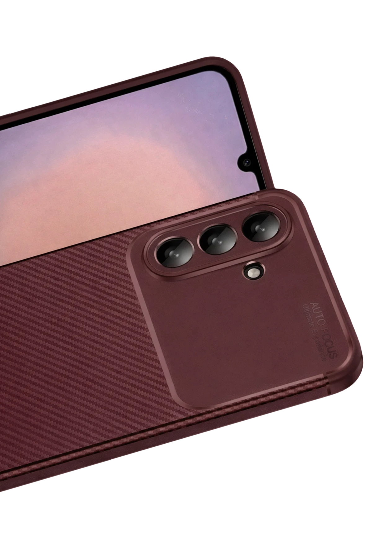 nebaktın Samsung Galaxy A36 Kılıf Auto Focus Karbon Kapak - Bordo 2