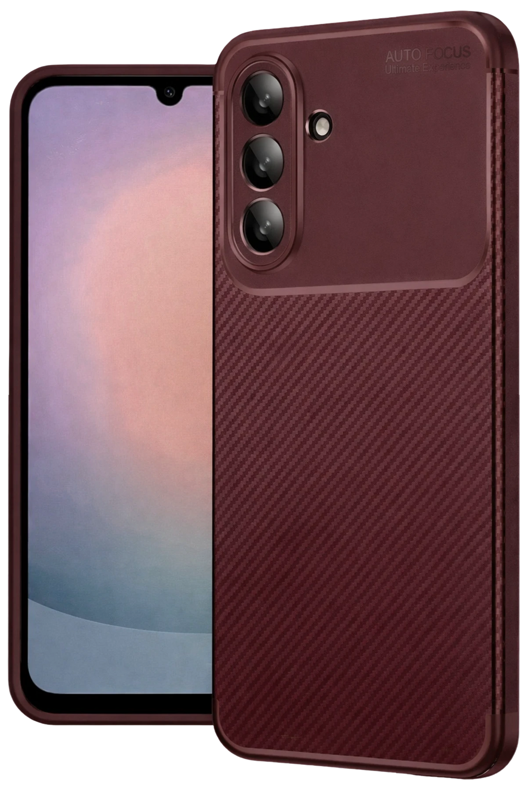 nebaktın Samsung Galaxy A36 Kılıf Auto Focus Karbon Kapak - Bordo 1