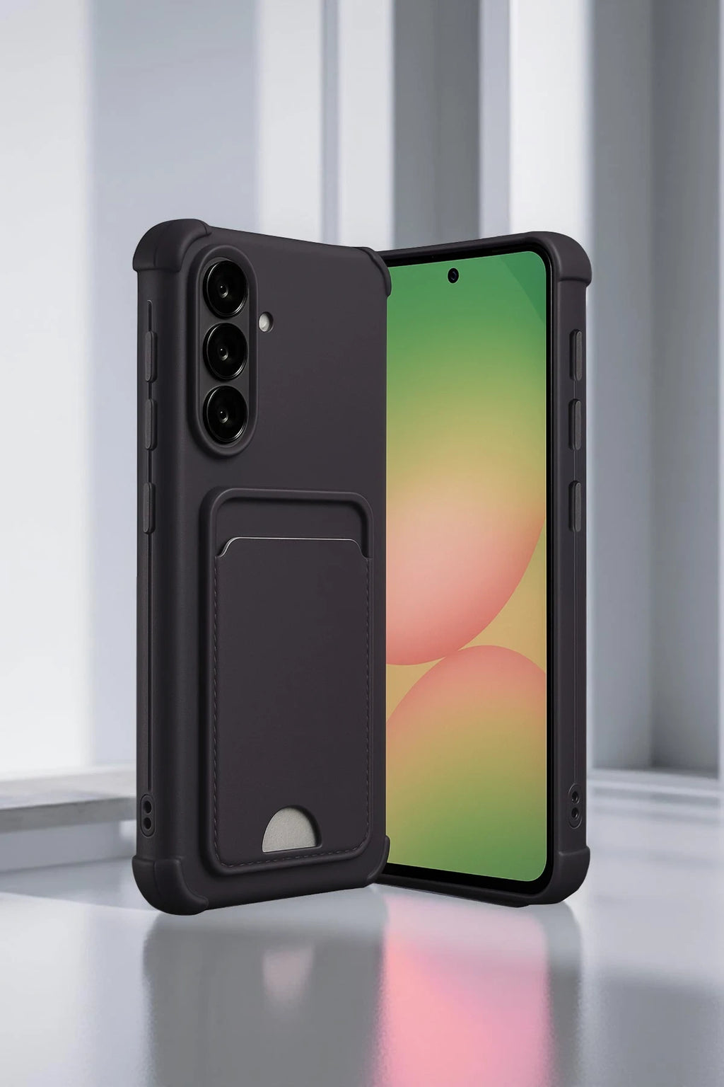 nebaktın Samsung Galaxy A36 Kılıf Kelvin Kartvizitli Silikon - Siyah 2