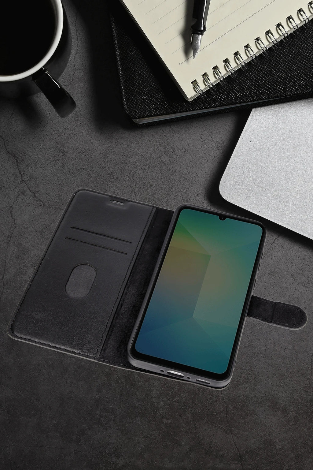 nebaktın Samsung Galaxy A36 Kılıf Trend S Plus Kapaklı Kılıf - Siyah 2