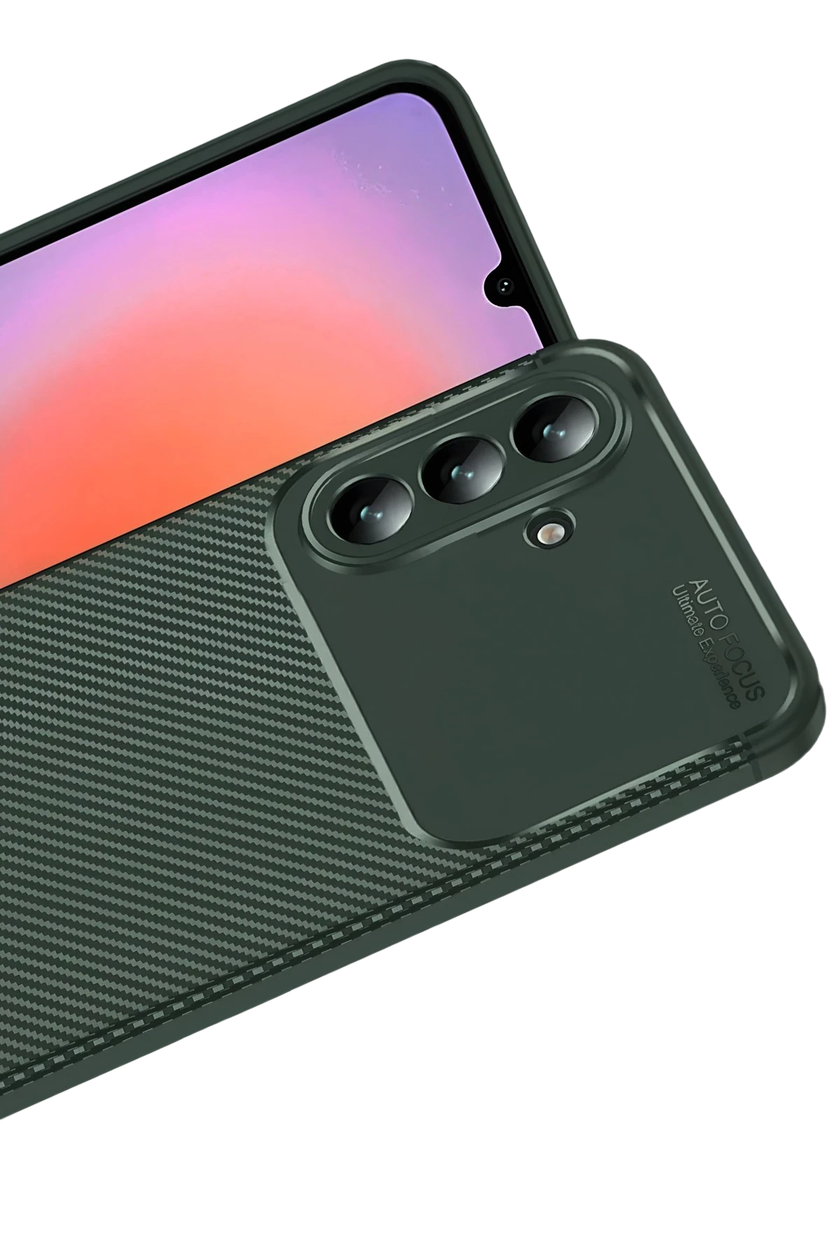 nebaktın Samsung Galaxy A37 5G Auto Focus Karbon Kapak - Koyu Yeşil 2