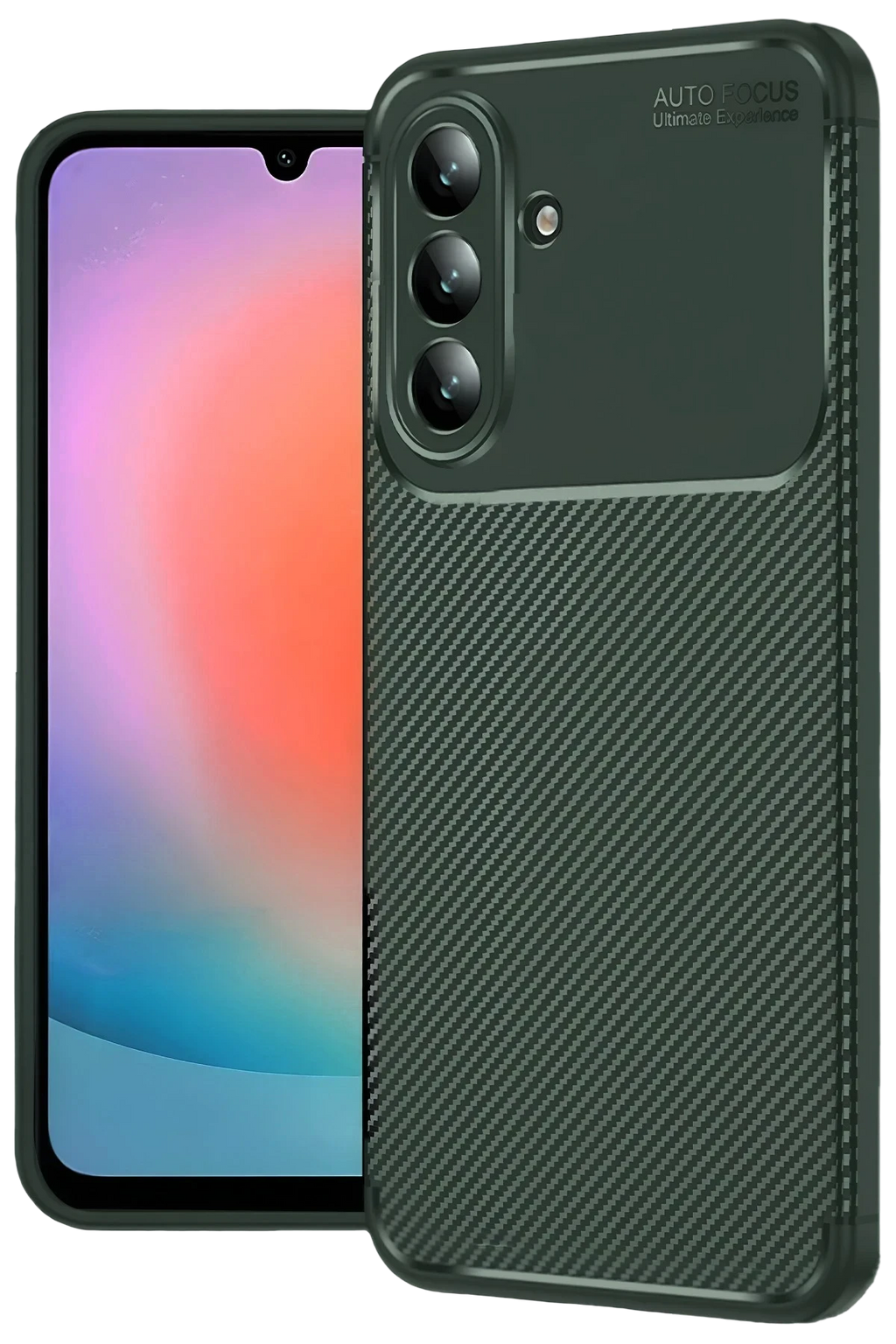nebaktın Samsung Galaxy A37 5G Auto Focus Karbon Kapak - Koyu Yeşil 1