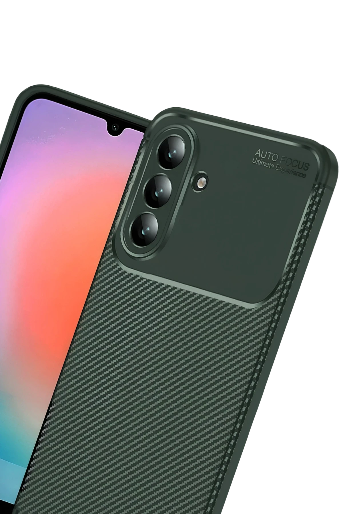 nebaktın Samsung Galaxy A57 5G Auto Focus Karbon Kapak - Koyu Yeşil 3