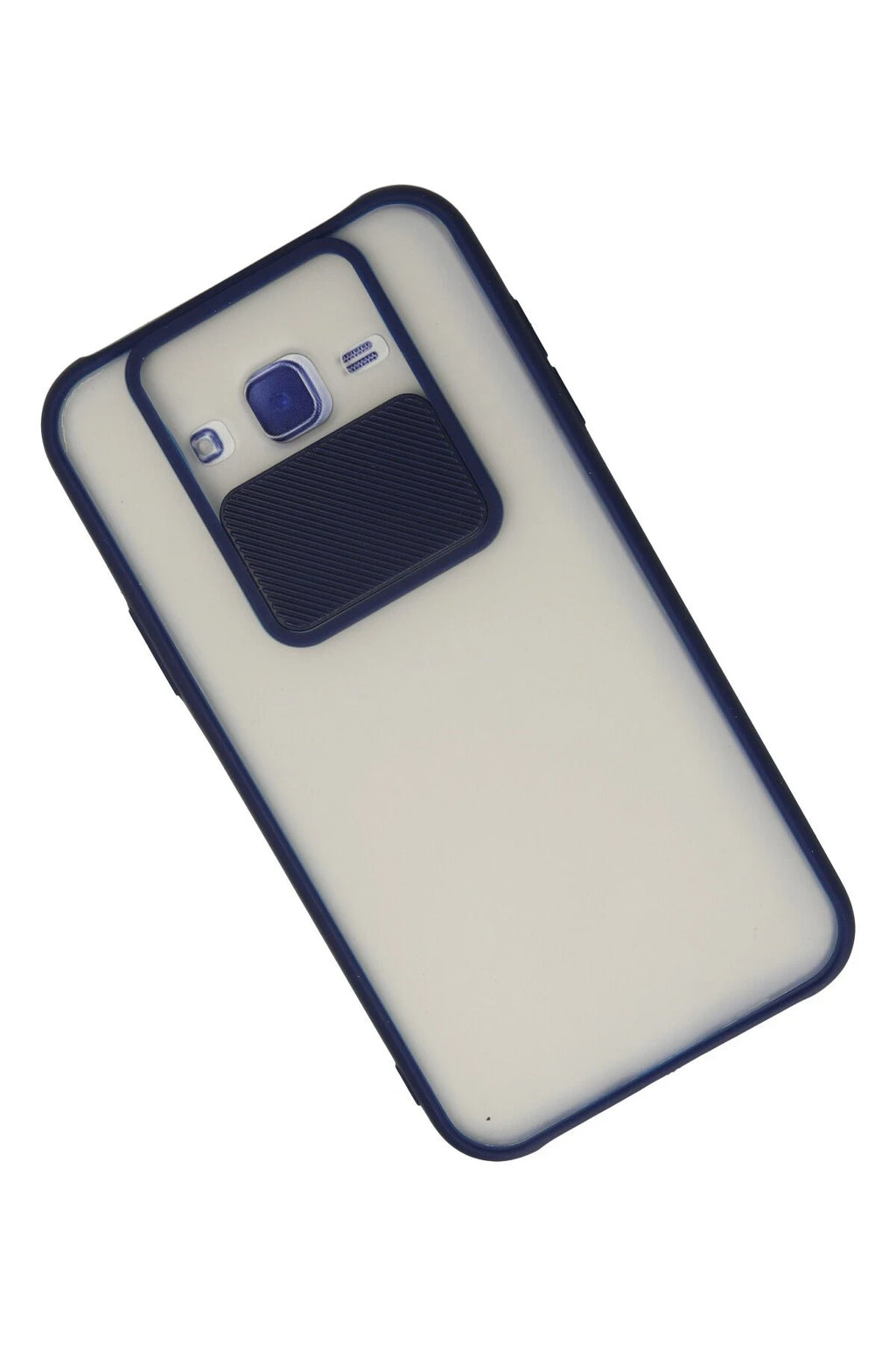 nebaktın Samsung Galaxy J7 Kılıf Palm Buzlu Kamera Sürgülü Silikon - Lacivert 3