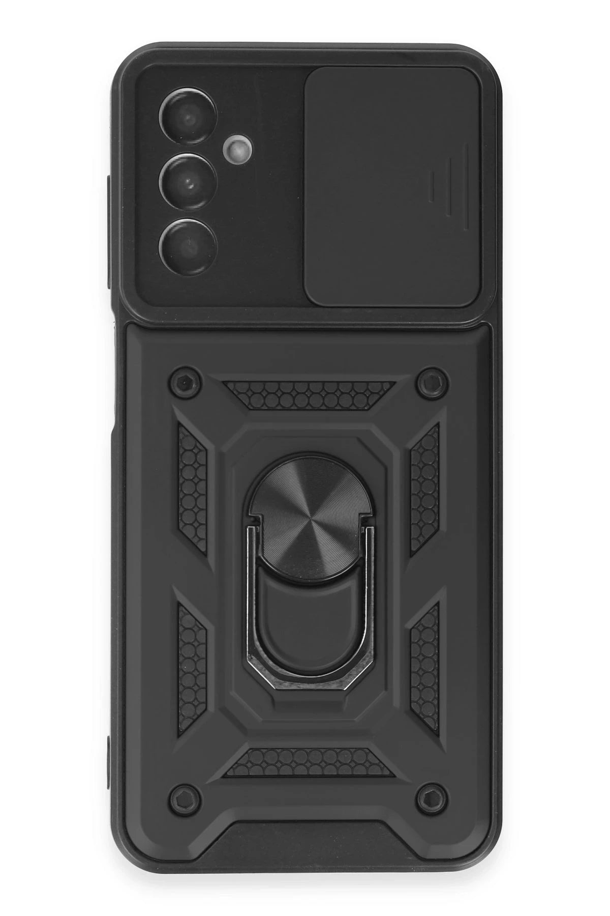 nebaktın Samsung Galaxy M14 5G Kılıf Pars Lens Yüzüklü Silikon - Siyah 1