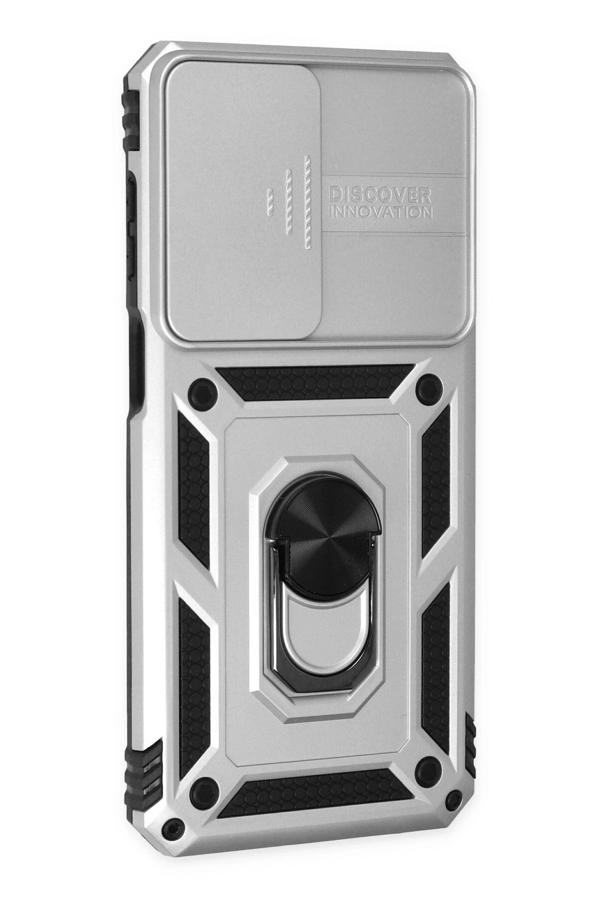 nebaktın Samsung Galaxy M33 Kılıf Pars Lens Yüzüklü Silikon - Gümüş 2