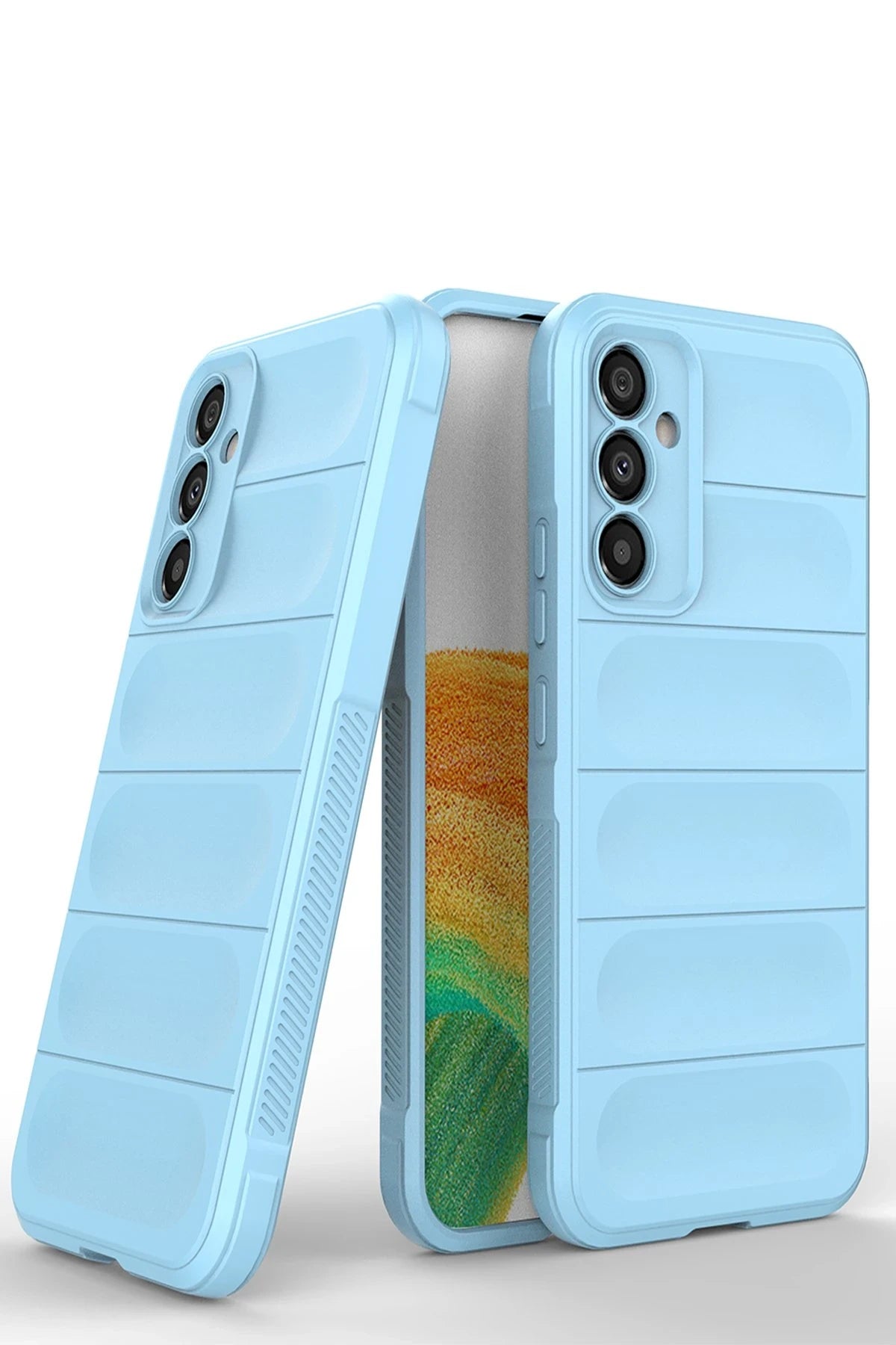 nebaktın Samsung Galaxy M34 5G Kılıf Optimum Silikon - Sky Blue 3