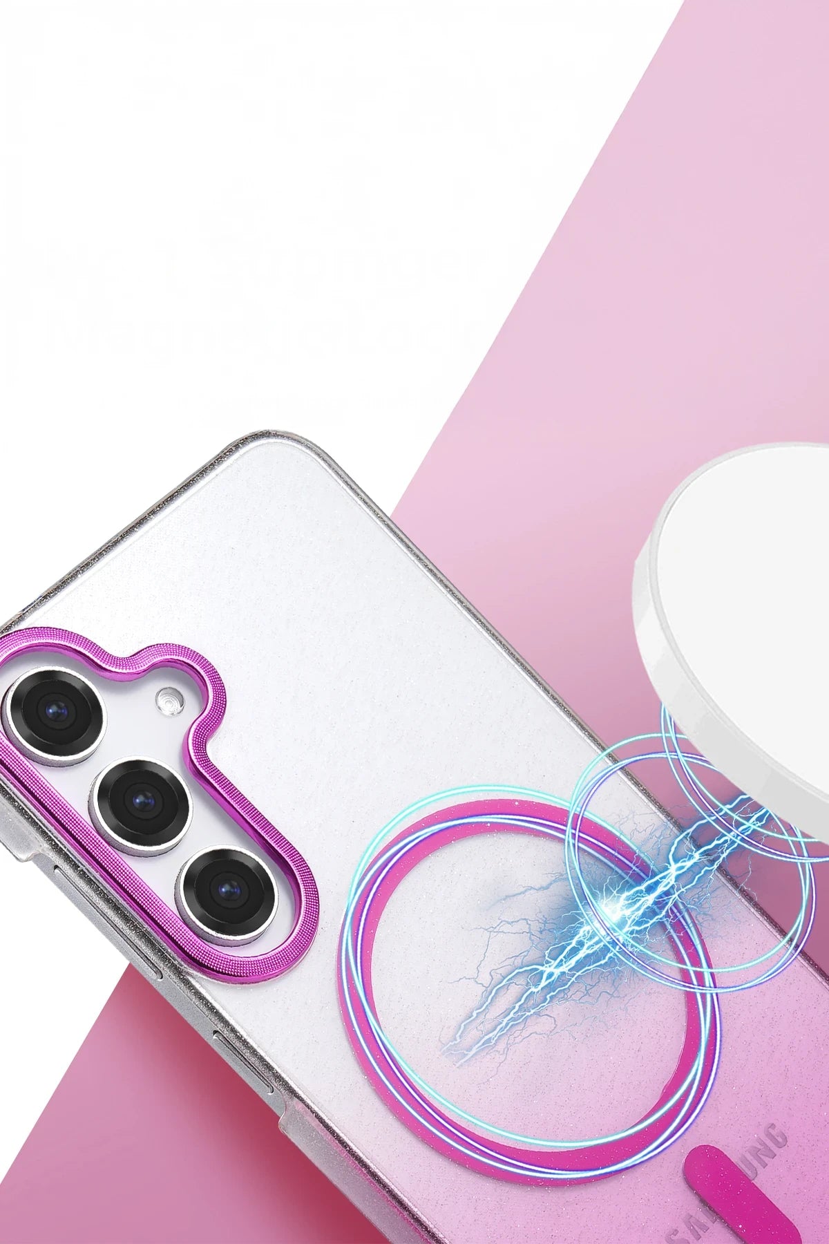 nebaktın Samsung Galaxy S23 FE Glossy Magsafe Kapak - Pembe 2