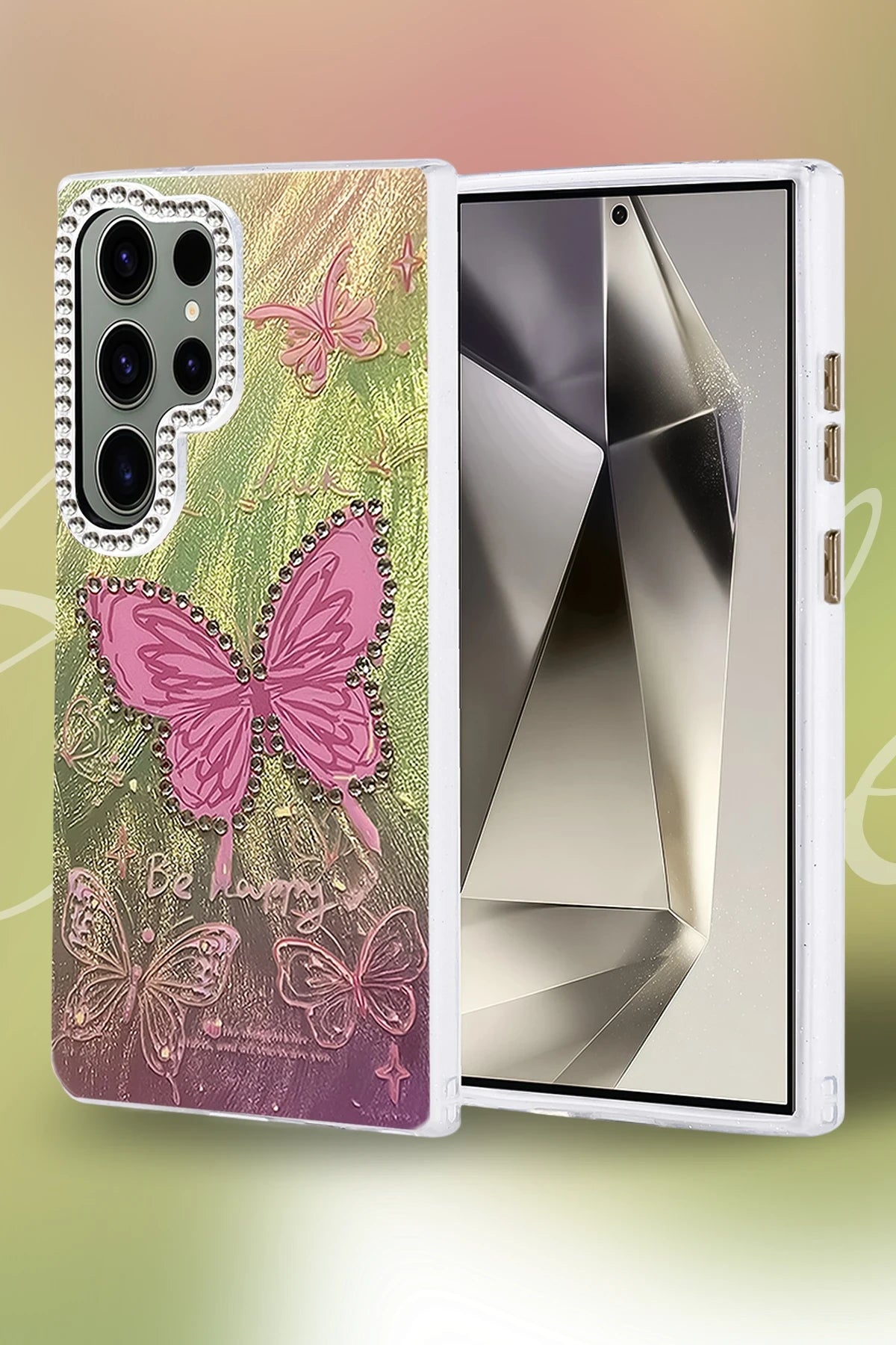 nebaktın Samsung Galaxy S23 Ultra Kılıf Blade Aynalı Desenli Kapak - Desen 8 2