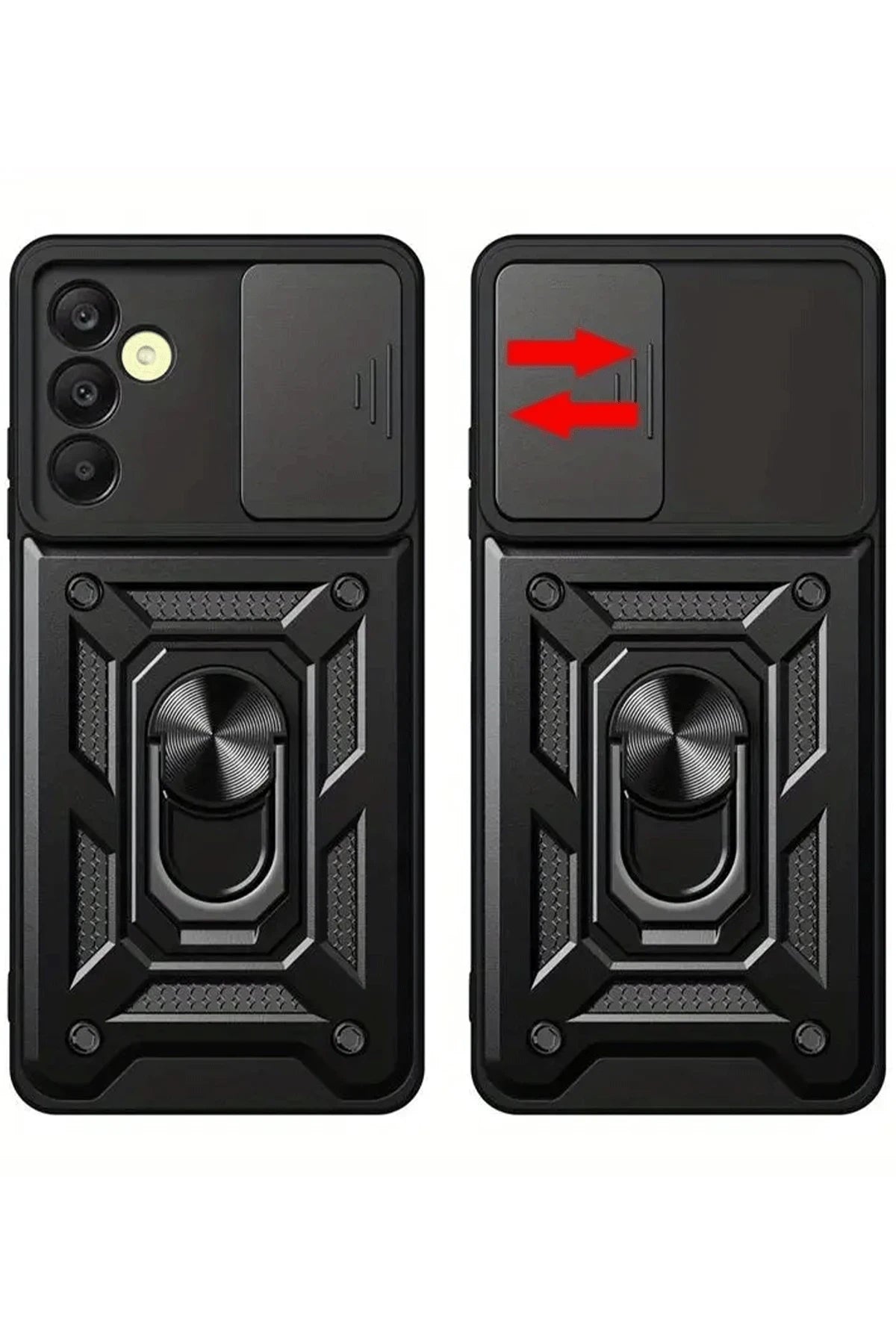 nebaktın Samsung Galaxy S24 FE Pars Lens Yüzüklü Silikon - Kırmızı 2