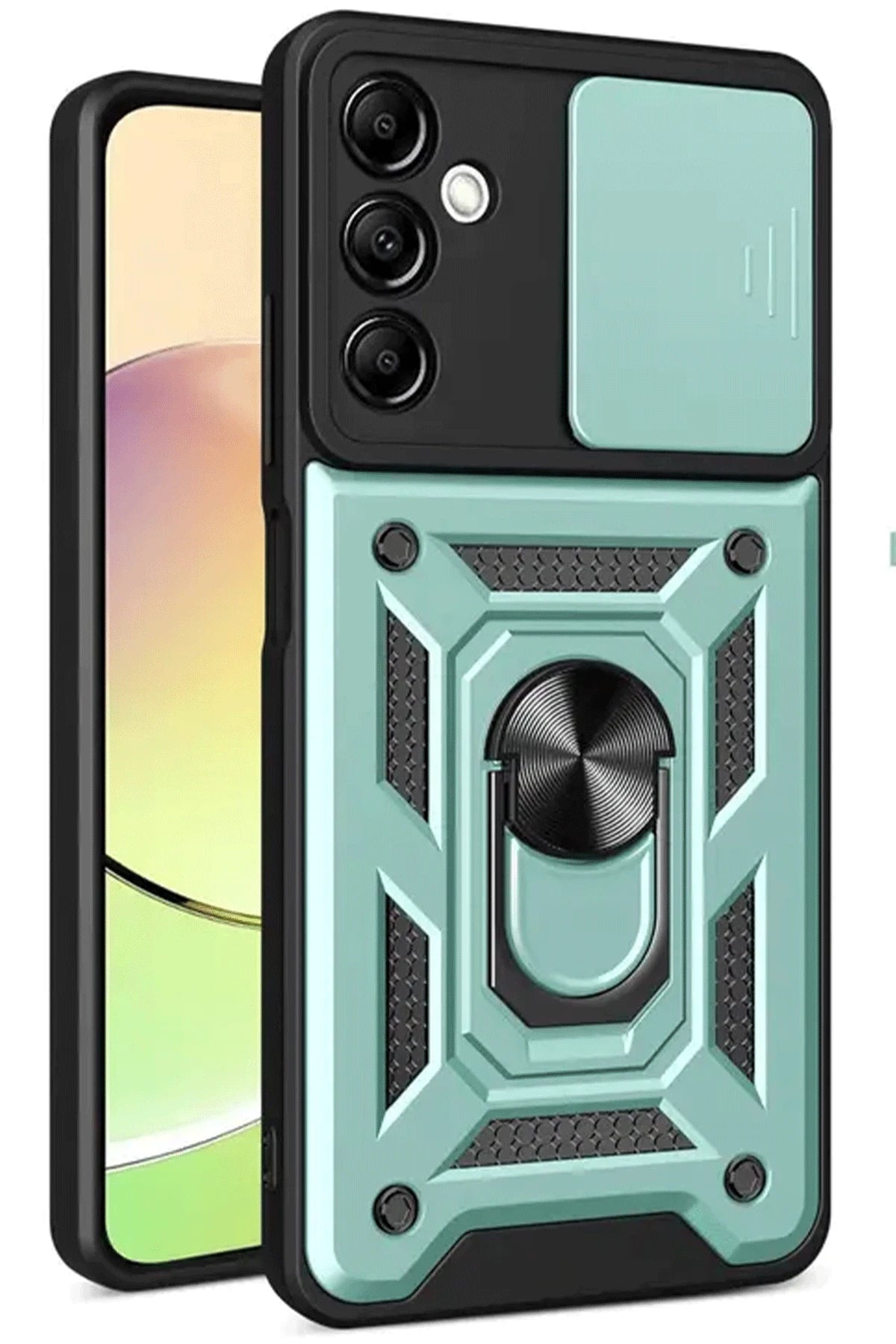 nebaktın Samsung Galaxy S24 FE Pars Lens Yüzüklü Silikon - Yeşil 1