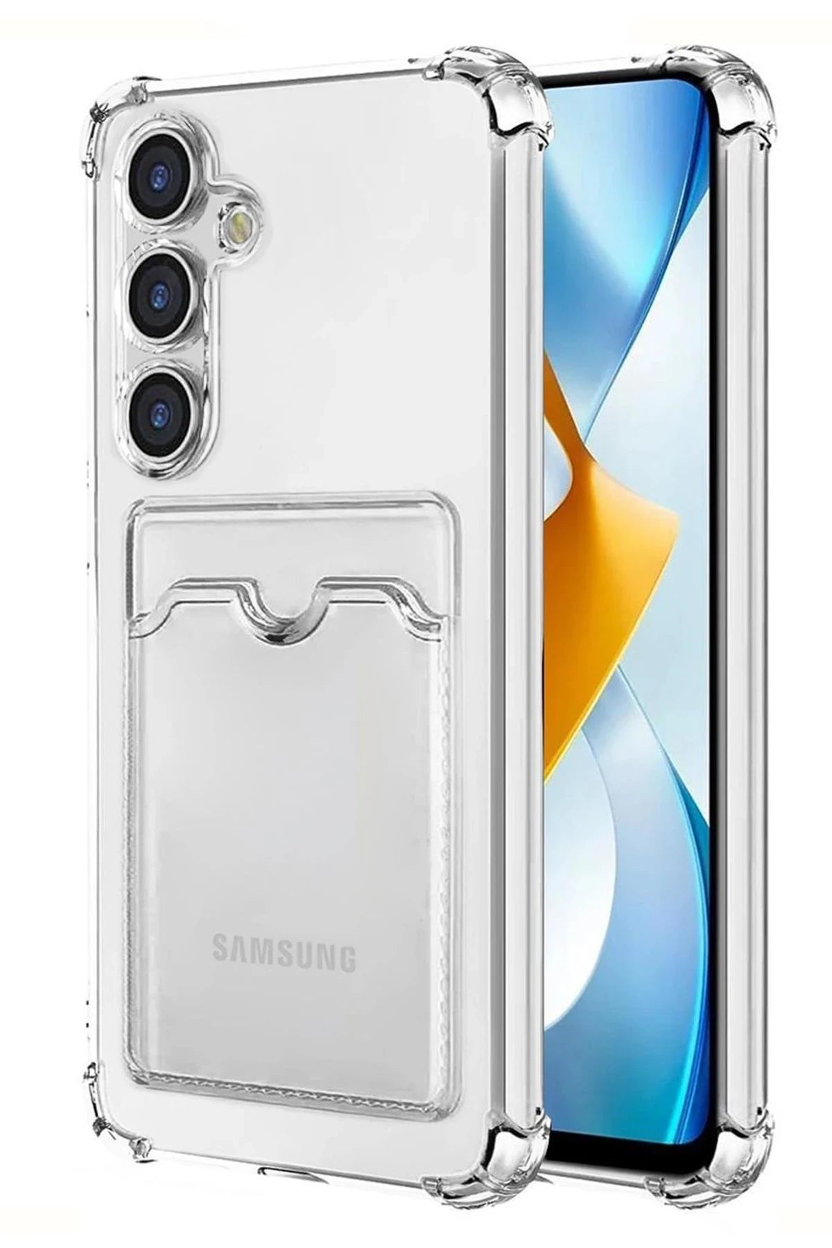 nebaktın Samsung Galaxy S24 Plus Kılıf Kart Şeffaf Silikon - Şeffaf 1