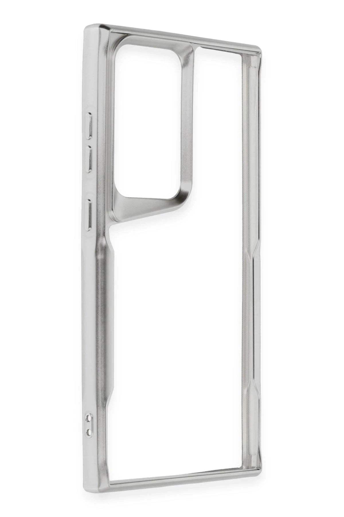 nebaktın Samsung Galaxy S24 Ultra Kılıf Boyi Silikon Kapak - Gümüş 2