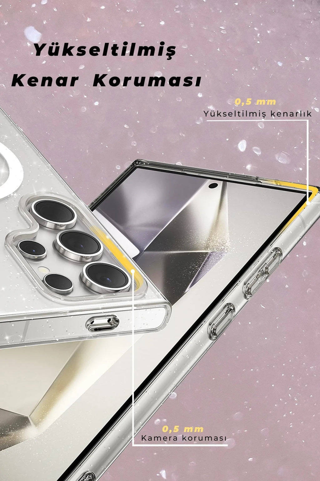 Joko Samsung Galaxy S24 Ultra Kılıf Star Magsafe Kapak - Şeffaf 2