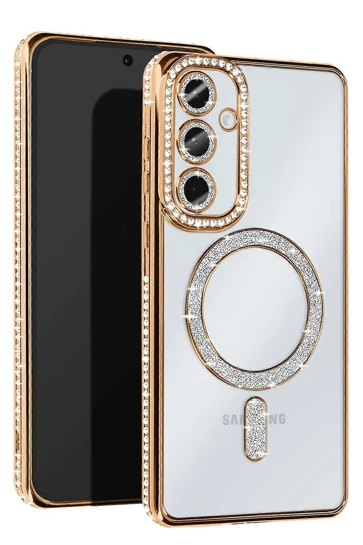 nebaktın Samsung Galaxy S25 Edge Joke Simli Magneticsafe Kılıf - Gold 1