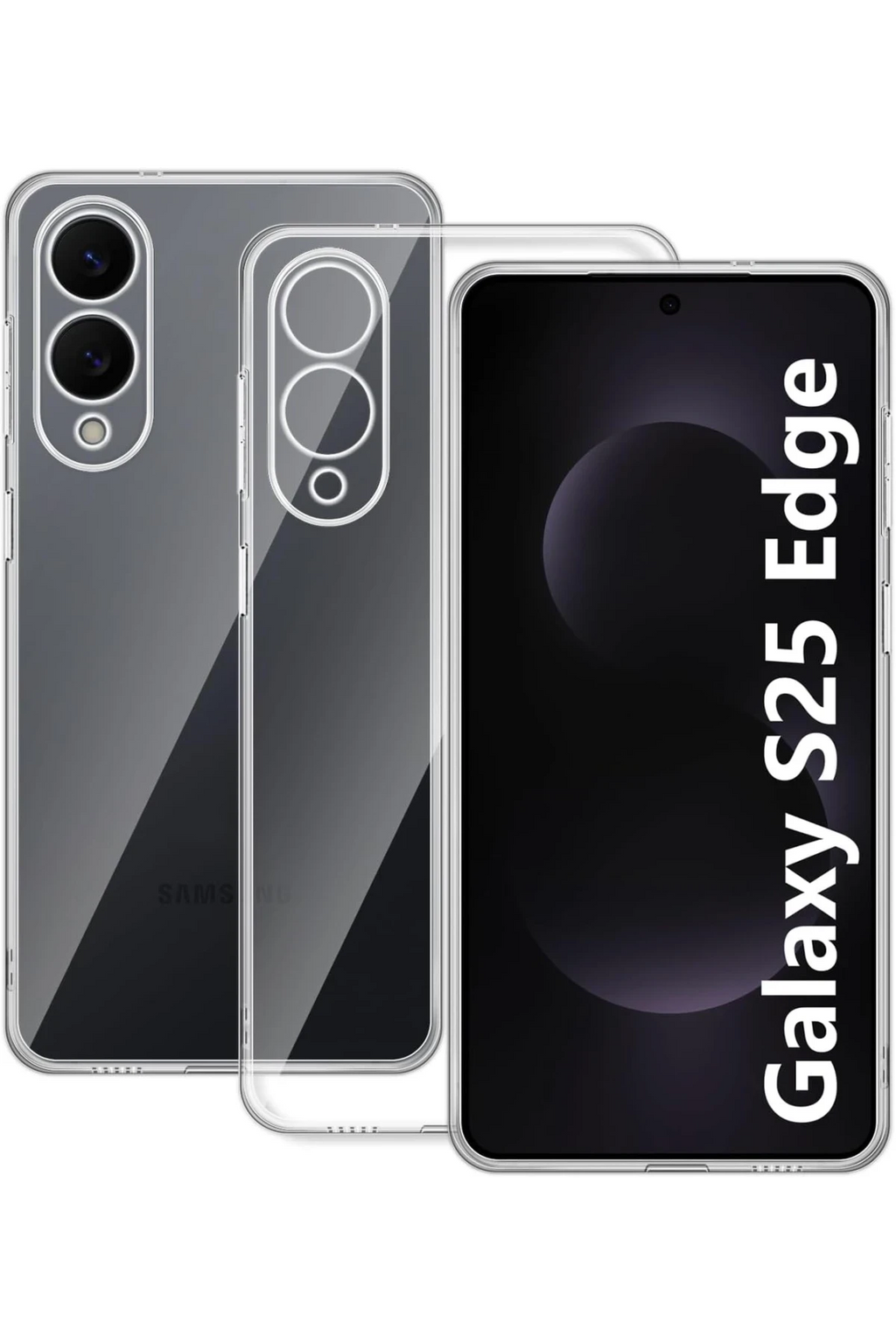 nebaktın Samsung Galaxy S25 Edge Kılıf Lüx Şeffaf Silikon 1