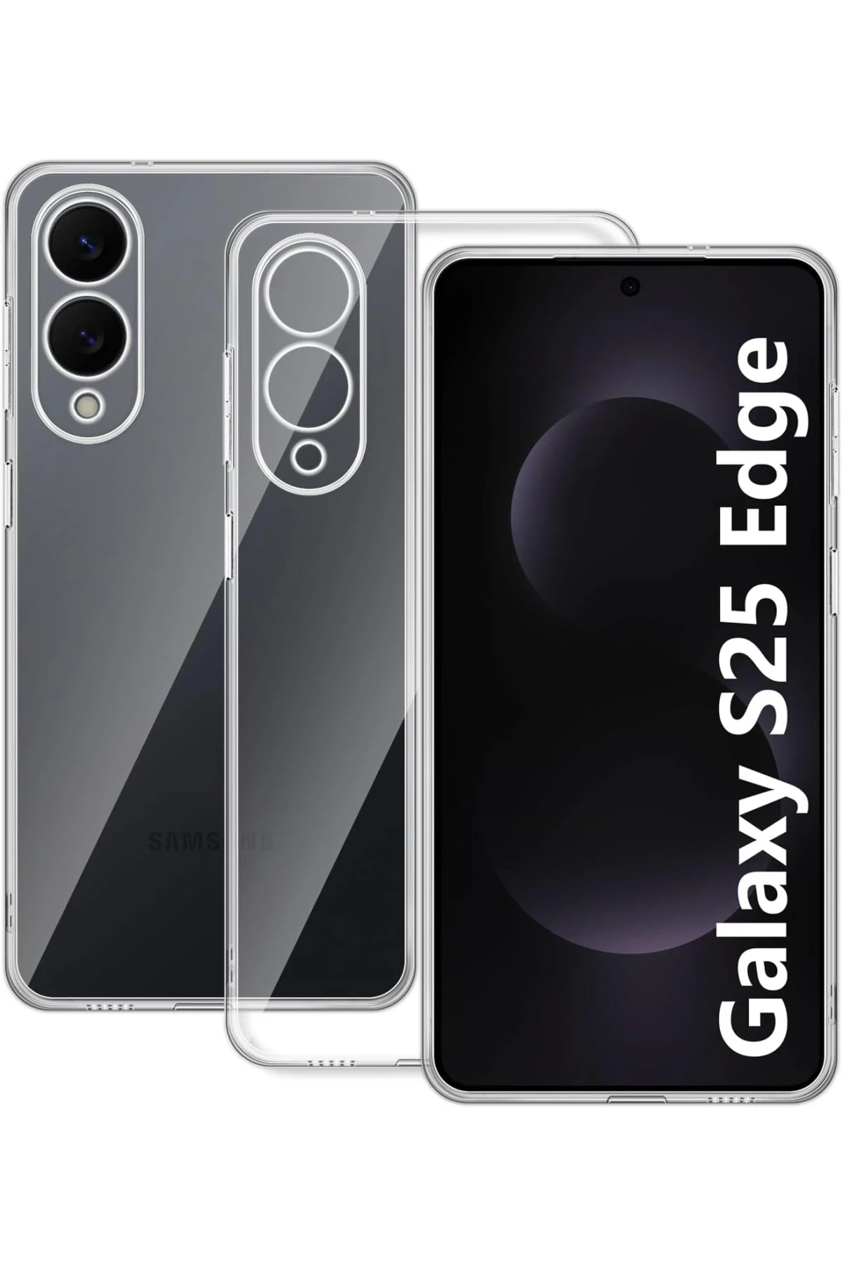 nebaktın Samsung Galaxy S25 Edge Kılıf Lüx Şeffaf Silikon 1