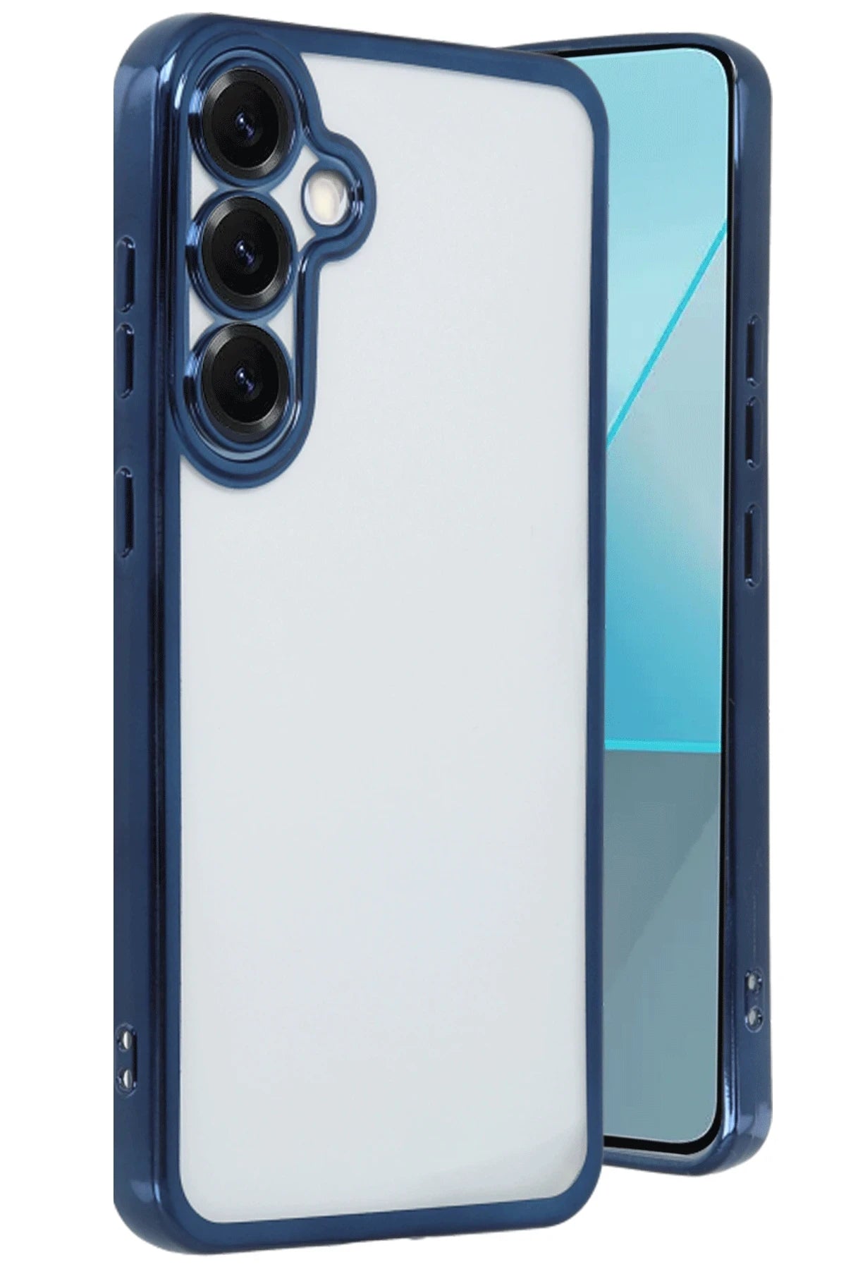 nebaktın Samsung Galaxy S25 Kılıf Razer Lensli Silikon - Lacivert 1