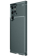 nebaktın Samsung Galaxy S25 Ultra Kılıf Auto Focus Karbon Kapak - Koyu Yeşil 1
