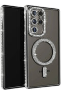 nebaktın Samsung Galaxy S25 Ultra Kılıf Joke Simli Magneticsafe Kılıf - Siyah 1