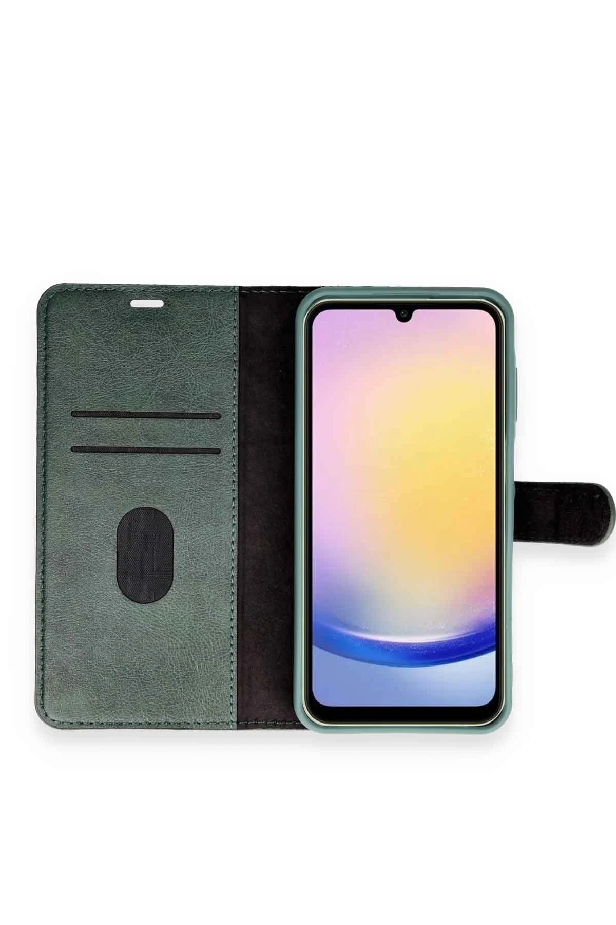 nebaktın Samsung Galaxy S25 Ultra Kılıf Trend S Plus Kapaklı Kılıf - Yeşil 4