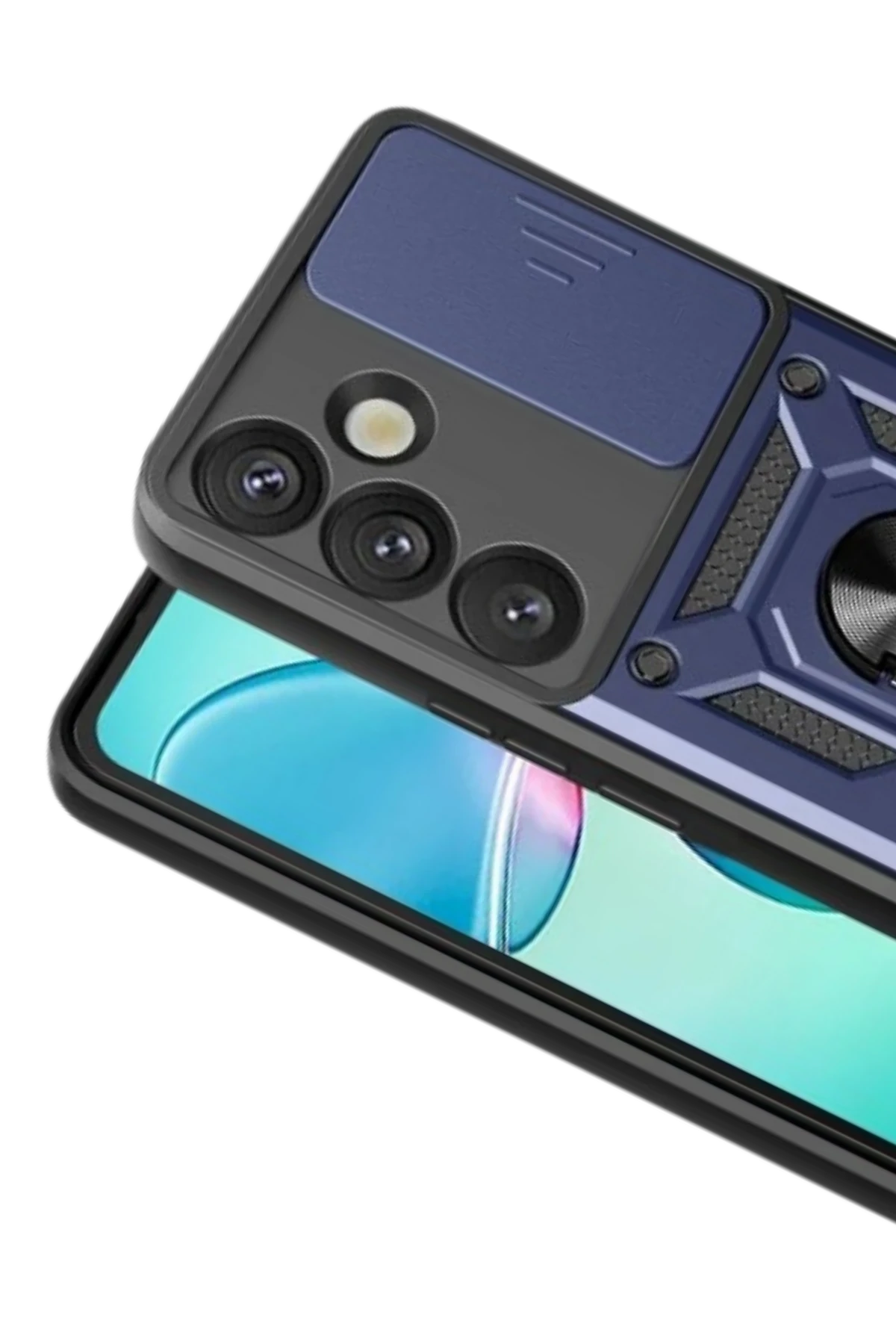nebaktın Samsung Galaxy S26 Pars Lens Yüzüklü Silikon - Lacivert 2