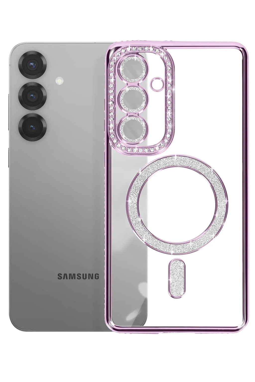 nebaktın Samsung Galaxy S26 Plus Joke Simli Magneticsafe Kılıf - Derin Mor 3