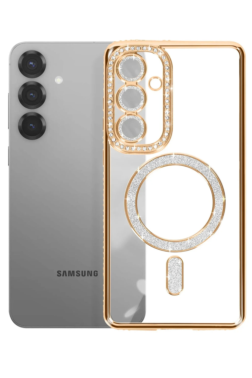 nebaktın Samsung Galaxy S26 Plus Joke Simli Magneticsafe Kılıf - Gold 3