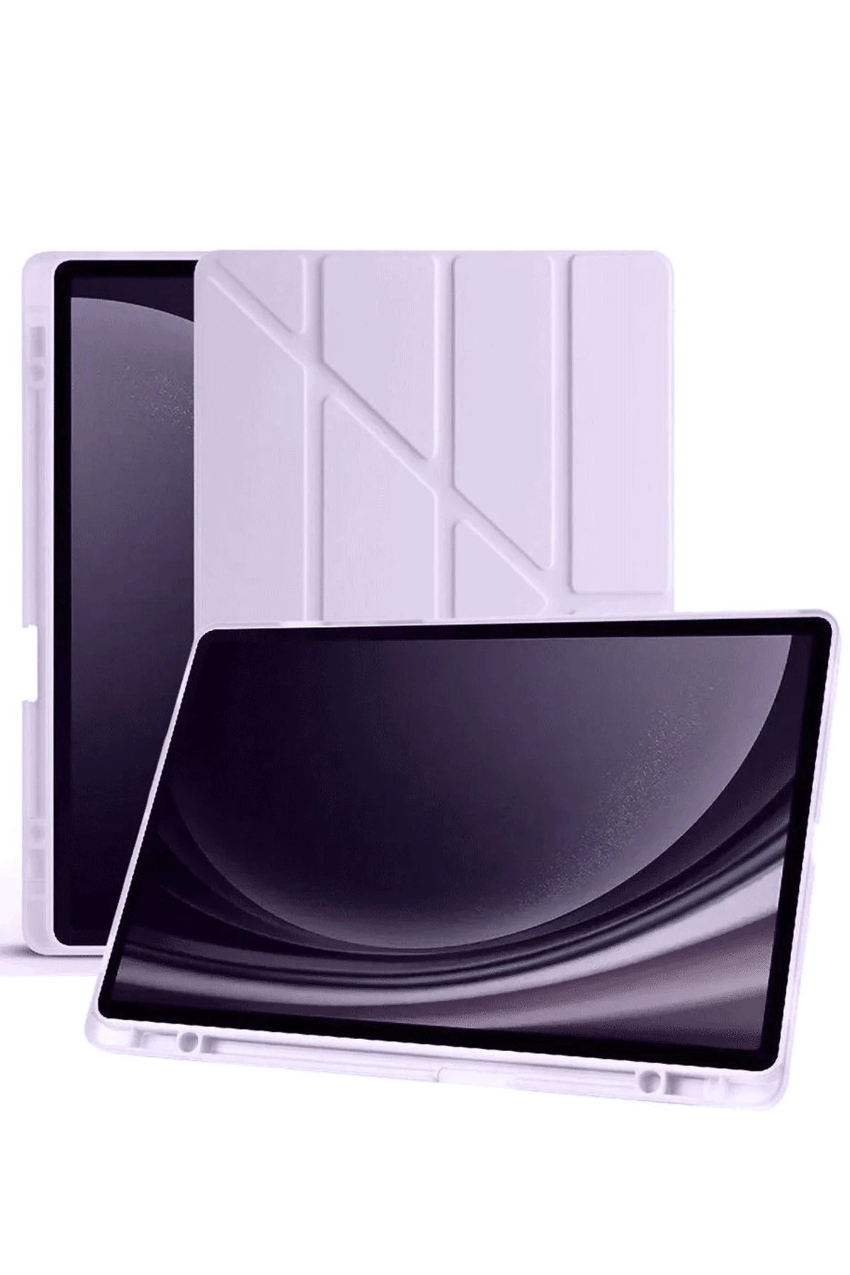 nebaktın Samsung Galaxy X610 Tab S9 FE Plus 12.4 Kılıf Kalemlikli Mars Tablet Kılıfı - Lila 3