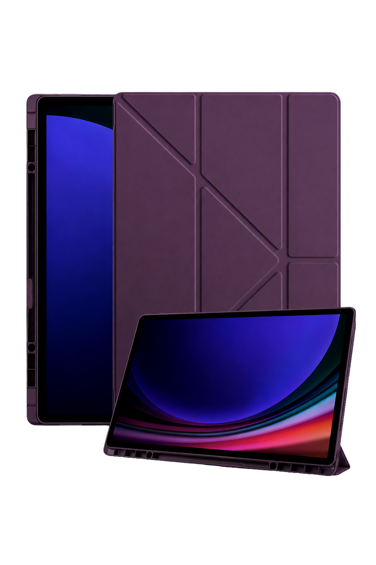 nebaktın Samsung Galaxy X930 Tab S11 Ultra 14.6 Kalemlikli Mars Tablet Kılıfı - Mürdüm 1