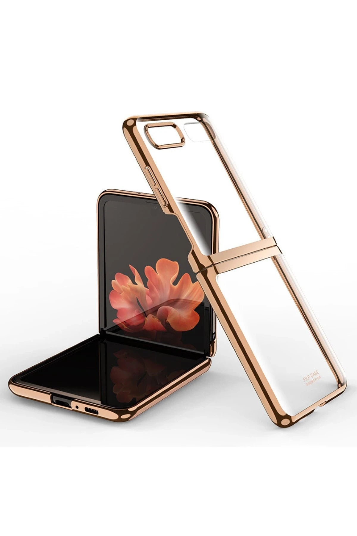 nebaktın Samsung Galaxy Z Flip 4 Kılıf Fold Element Kapak - Gold 1
