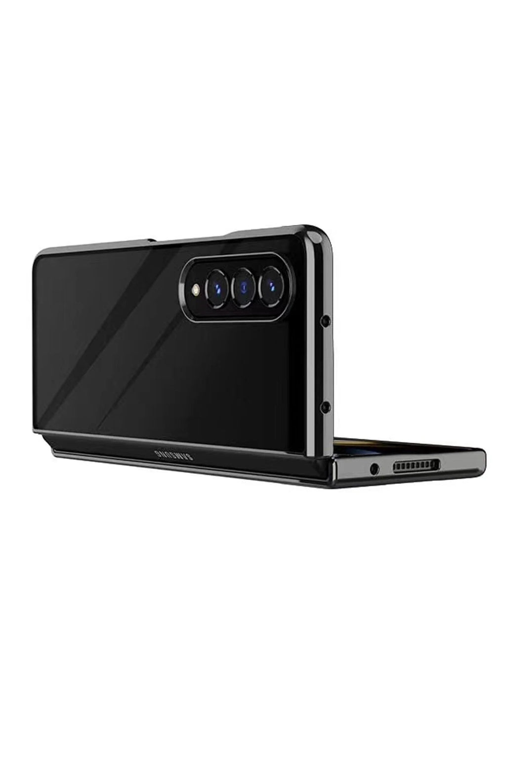 nebaktın Samsung Galaxy Z Fold 4 Kılıf Fold Element Kapak - Siyah 2
