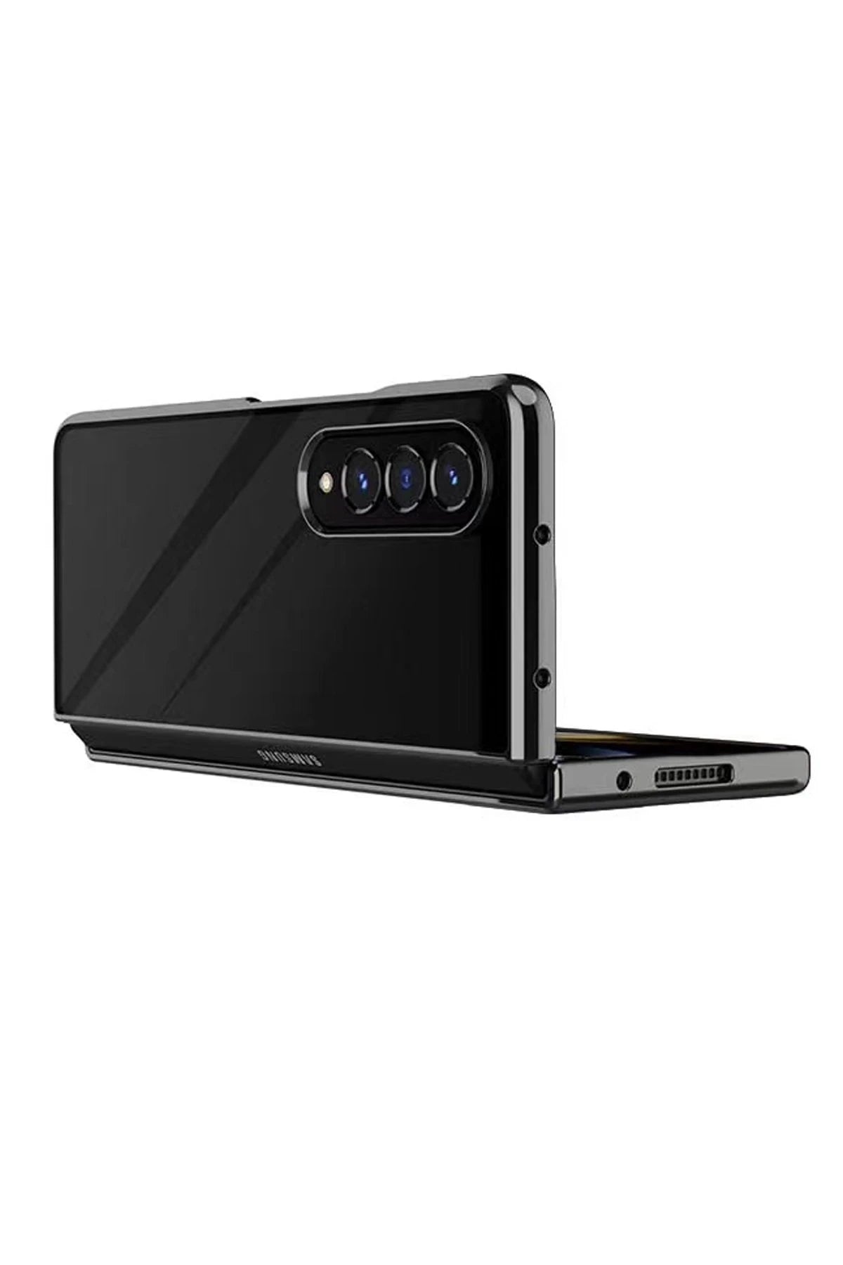 nebaktın Samsung Galaxy Z Fold 4 Kılıf Fold Element Kapak - Siyah 2