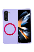 nebaktın Samsung Galaxy Z Fold 5 Kılıf Mata Fold Kapak - Lila 1
