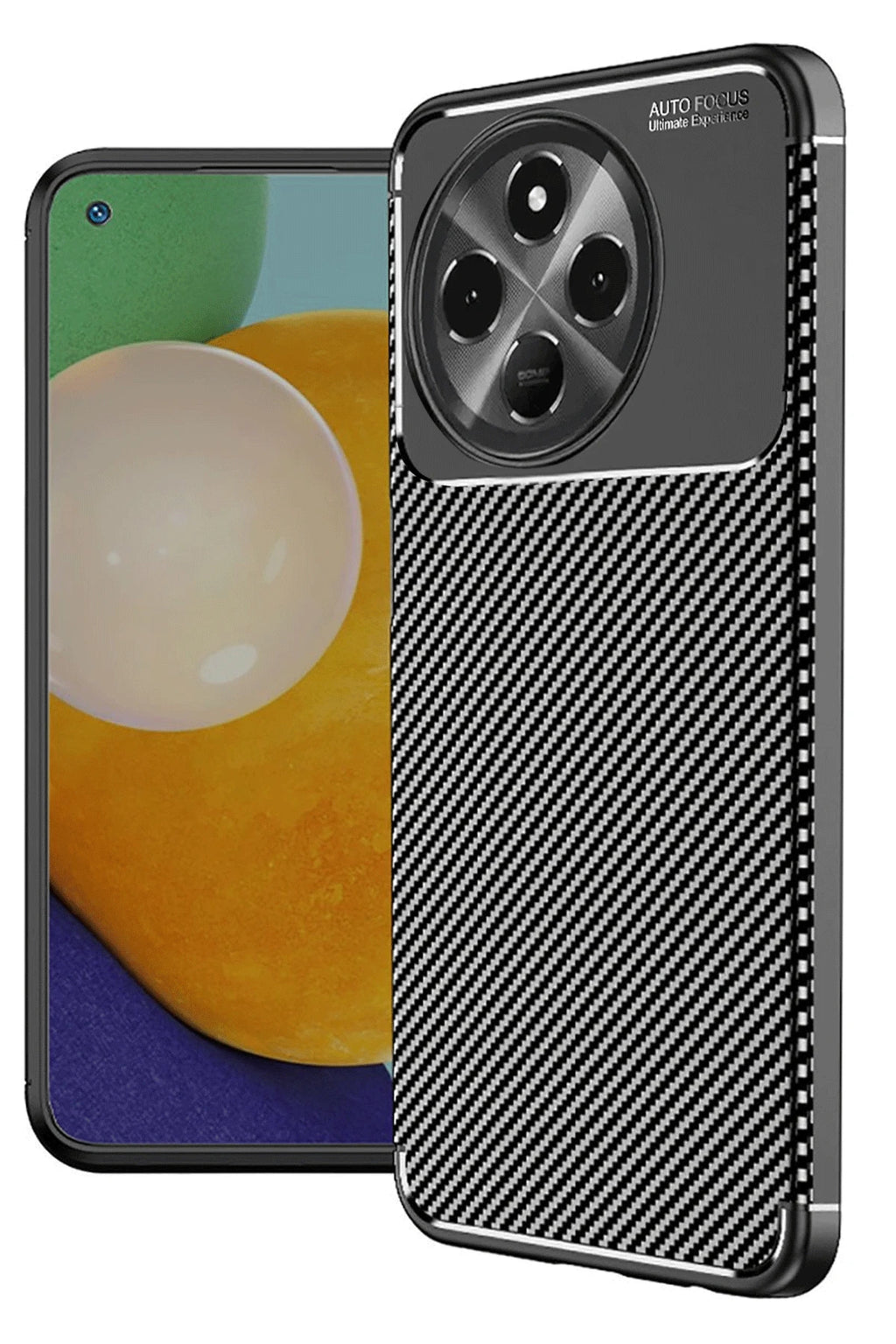 nebaktın Tecno Spark 30 Pro Kılıf Auto Focus Karbon Kapak - Siyah 1