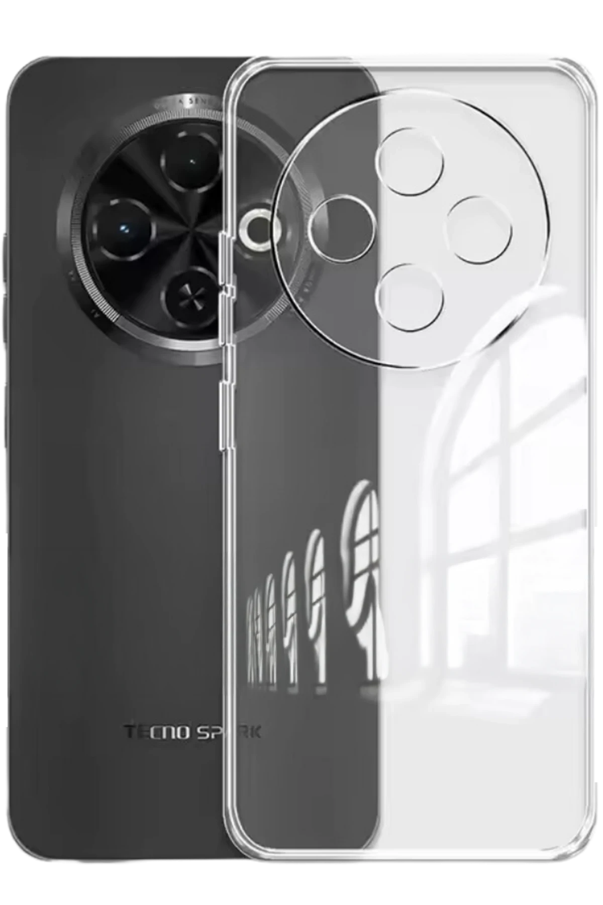 nebaktın Tecno Spark 30C Kılıf Lüx Şeffaf Silikon 1