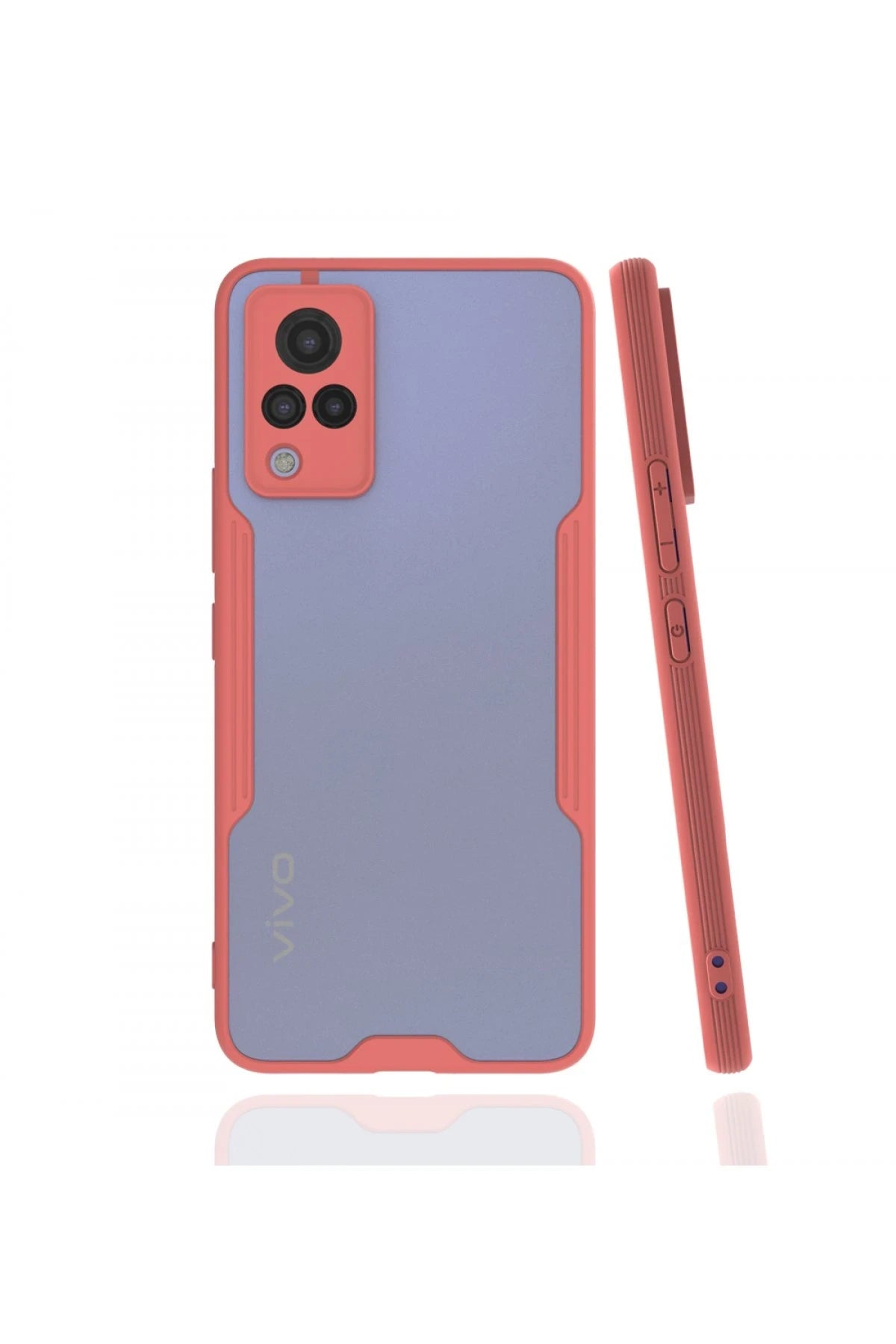 nebaktın Vivo V21 Kılıf Platin Silikon - Pembe 1