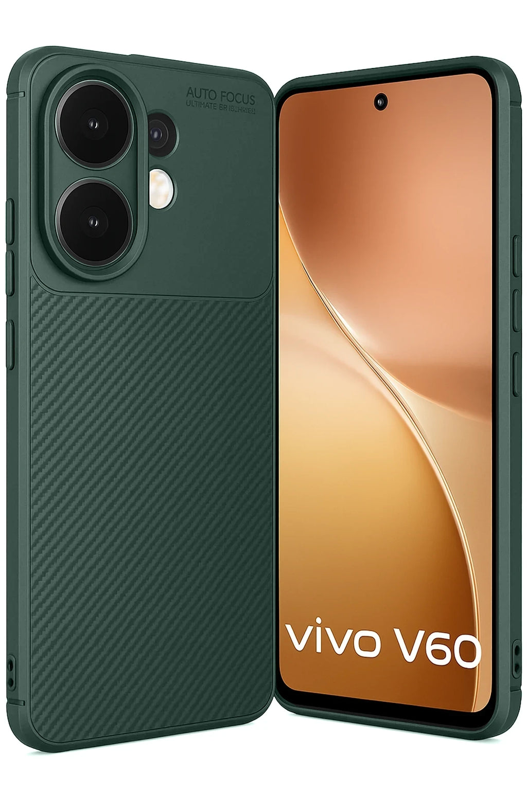 nebaktın Vivo V60 5G Auto Focus Karbon Kapak - Koyu Yeşil 1
