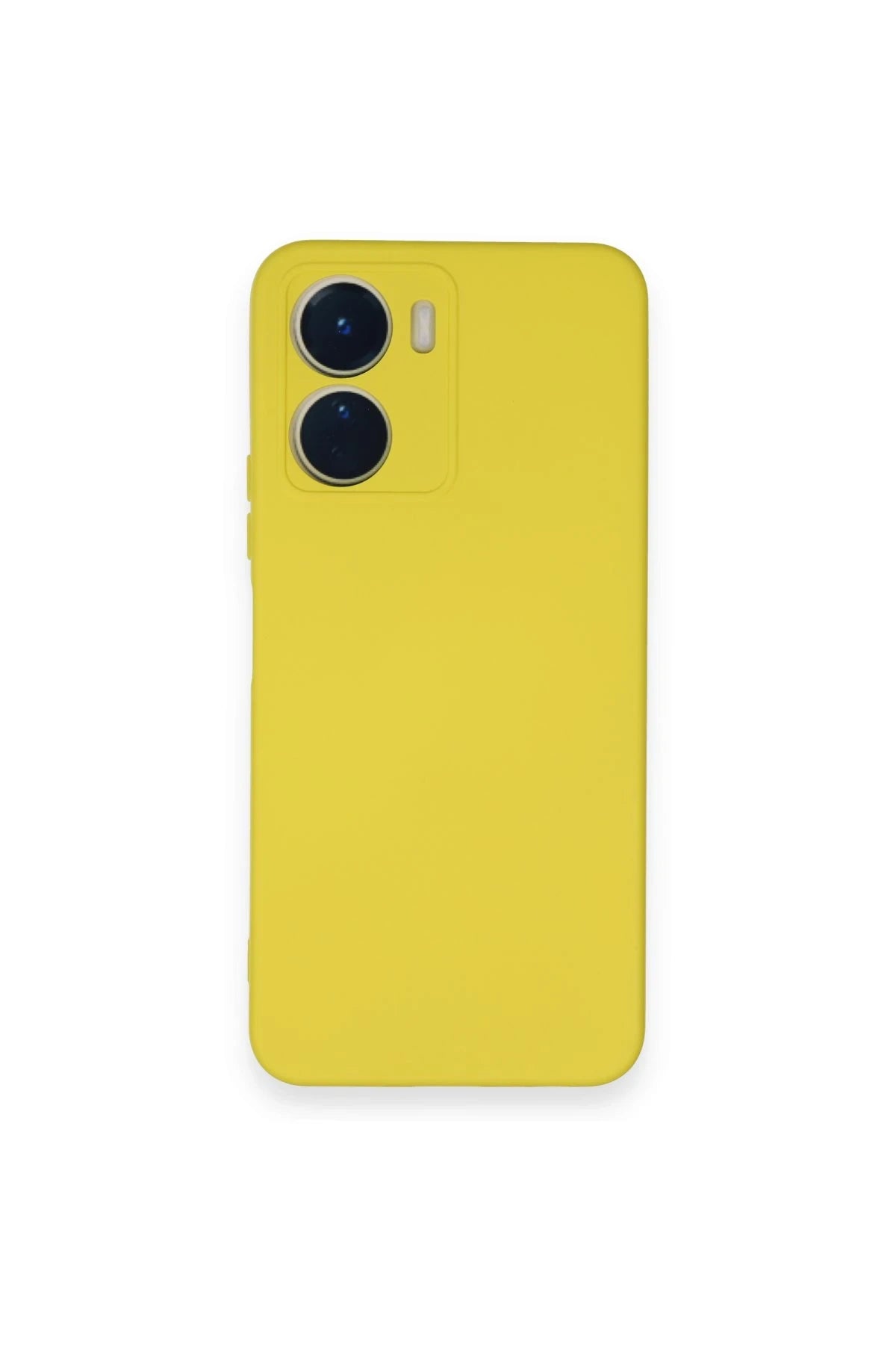 nebaktın Vivo Y16 Kılıf Nano içi Kadife Silikon - Sarı 1