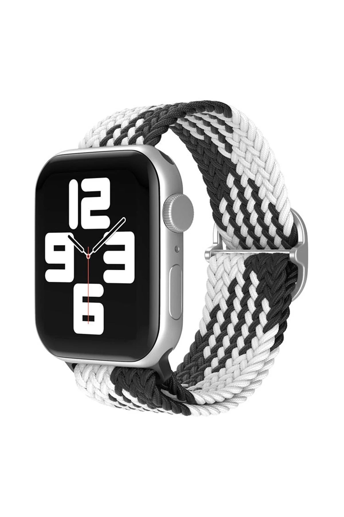 nebaktın Watch 22mm Star Kordon - Siyah-Beyaz 1