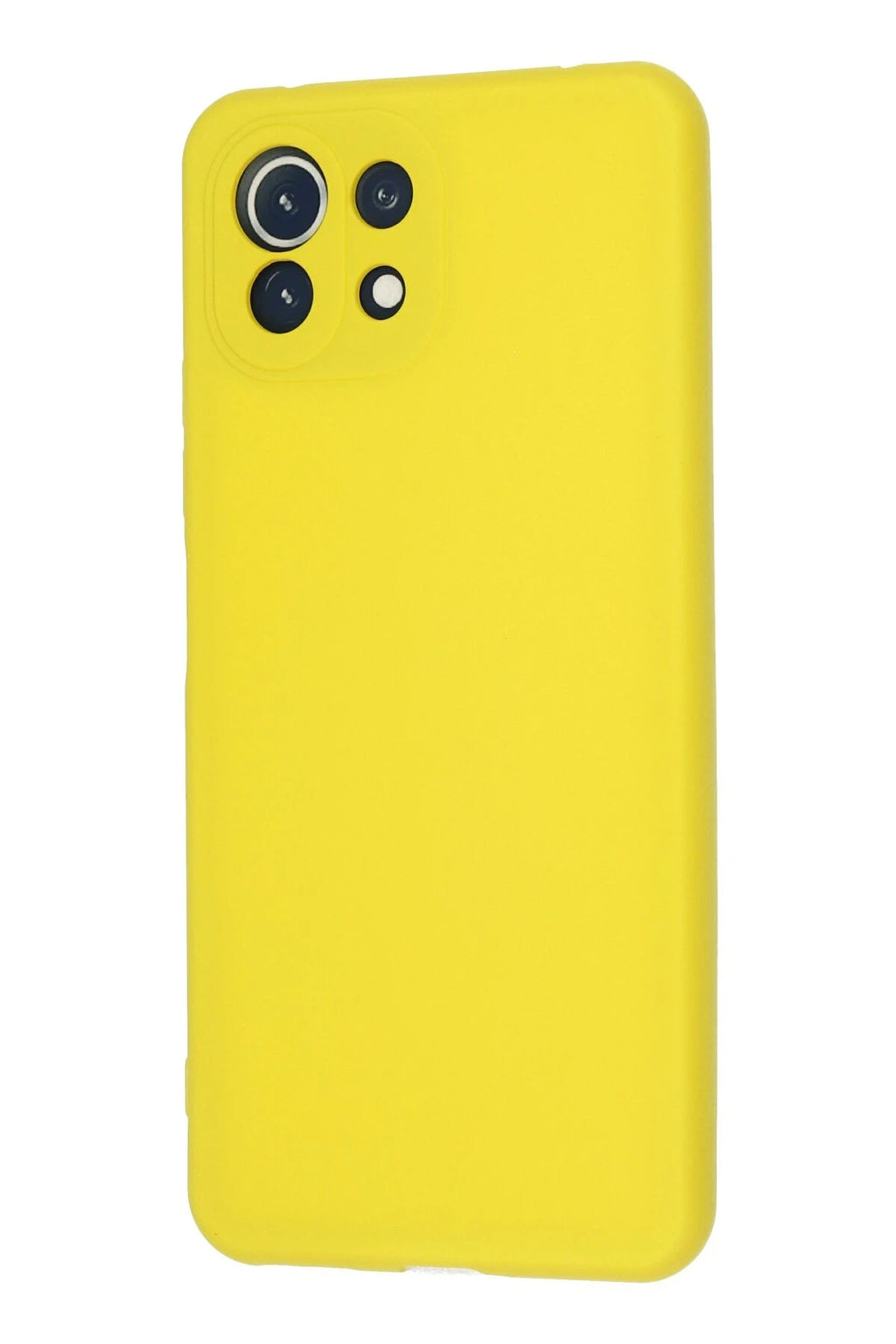 nebaktın Xiaomi Mİ 11 Lite Kılıf Nano içi Kadife Silikon - Sarı 3