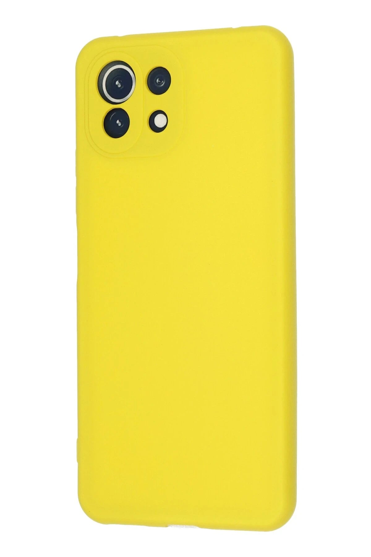 nebaktın Xiaomi Mİ 11 Lite Kılıf Nano içi Kadife Silikon - Sarı 3