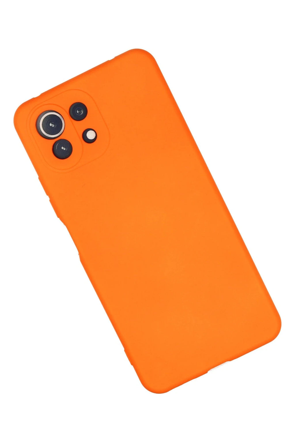 nebaktın Xiaomi Mİ 11 Lite Kılıf Nano içi Kadife Silikon - Turuncu 2