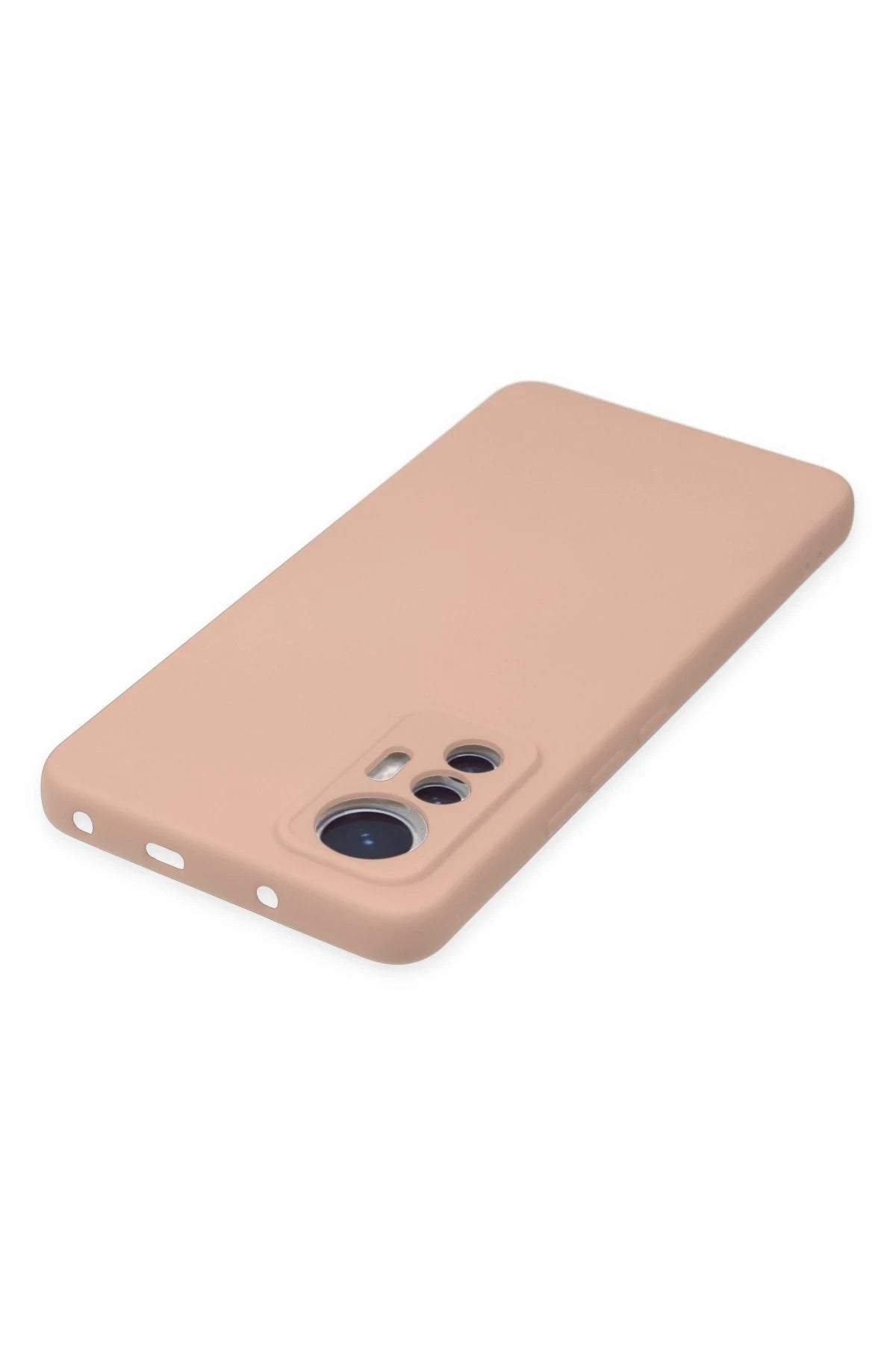 nebaktın Xiaomi Mi 12 Lite Kılıf Nano içi Kadife Silikon - Pudra 4