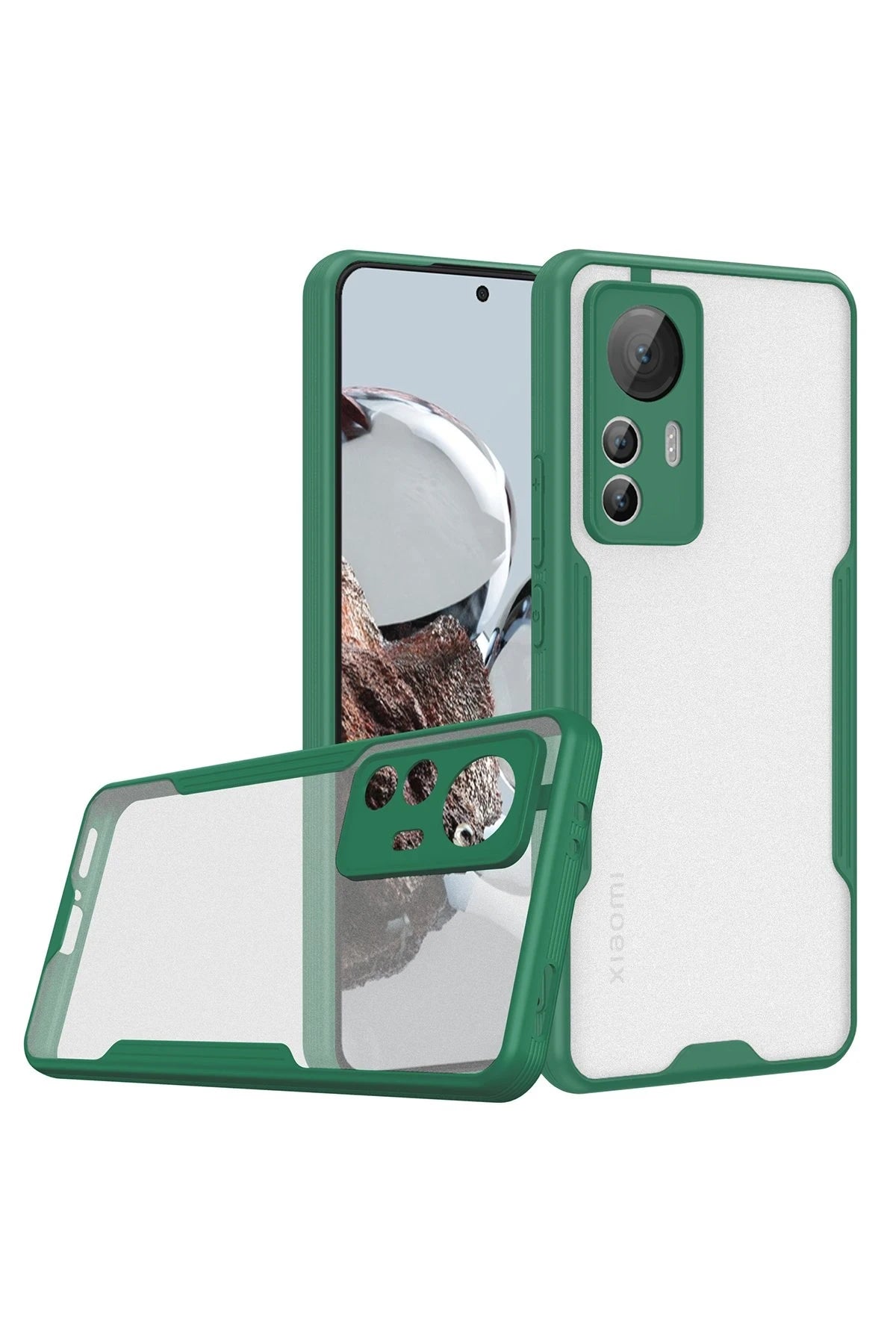 nebaktın Xiaomi Mi 12T Kılıf Platin Silikon - Yeşil 1