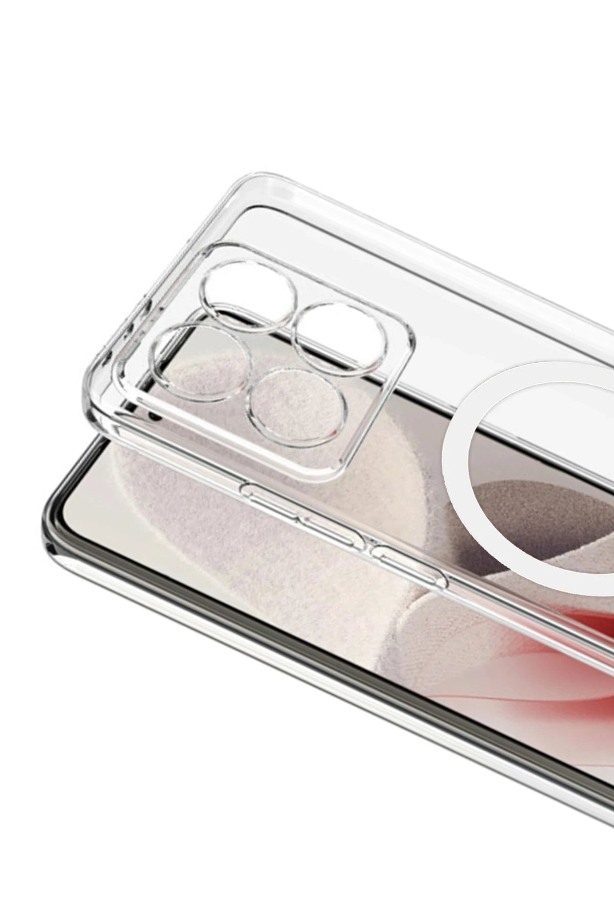 nebaktın Xiaomi Mi 14T Pro Combo Sert Şeffaf Magsafe Kapak - Şeffaf 2