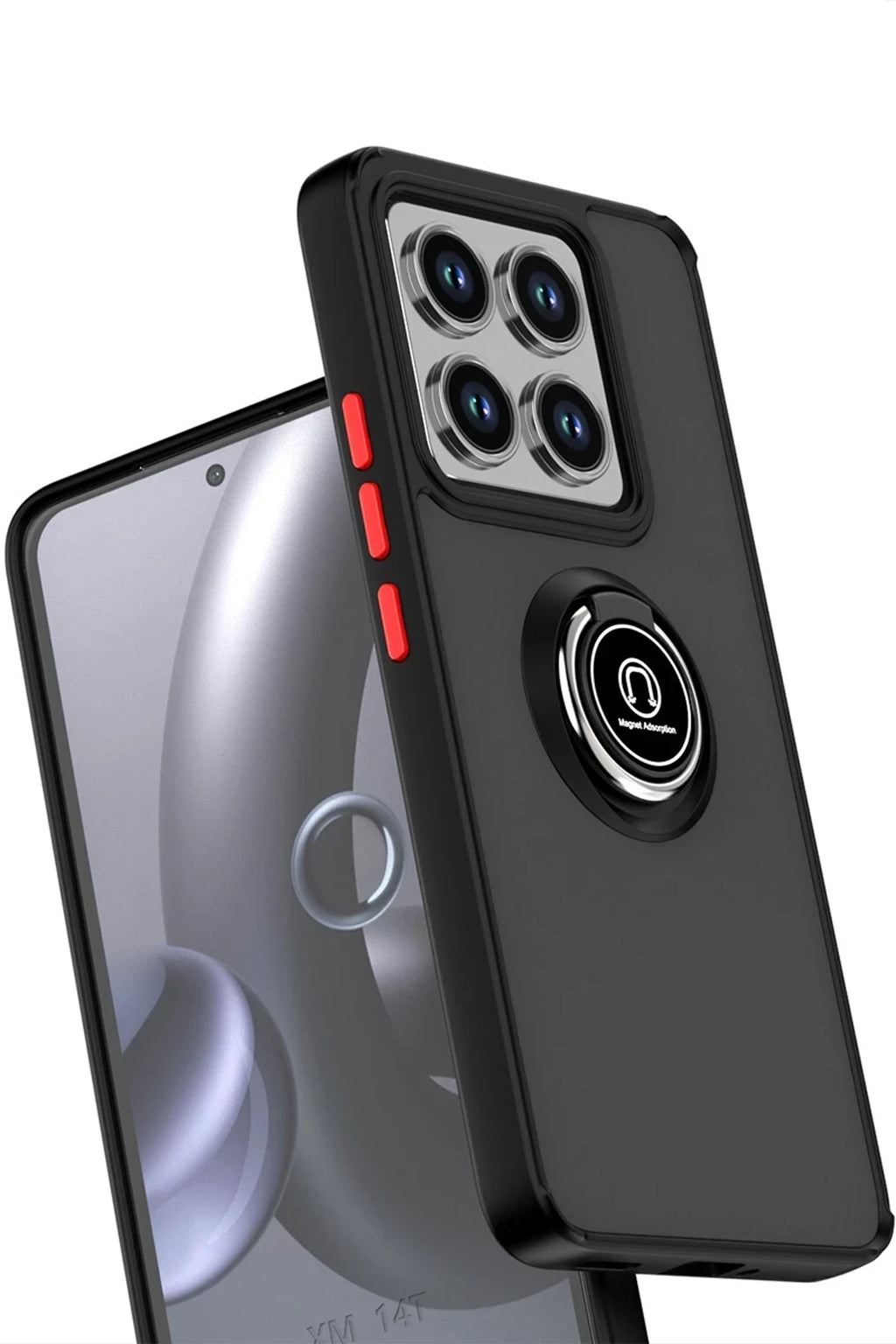 nebaktın Xiaomi Mi 15 Pro Kılıf Montreal Yüzüklü Silikon Kapak - Kırmızı 2